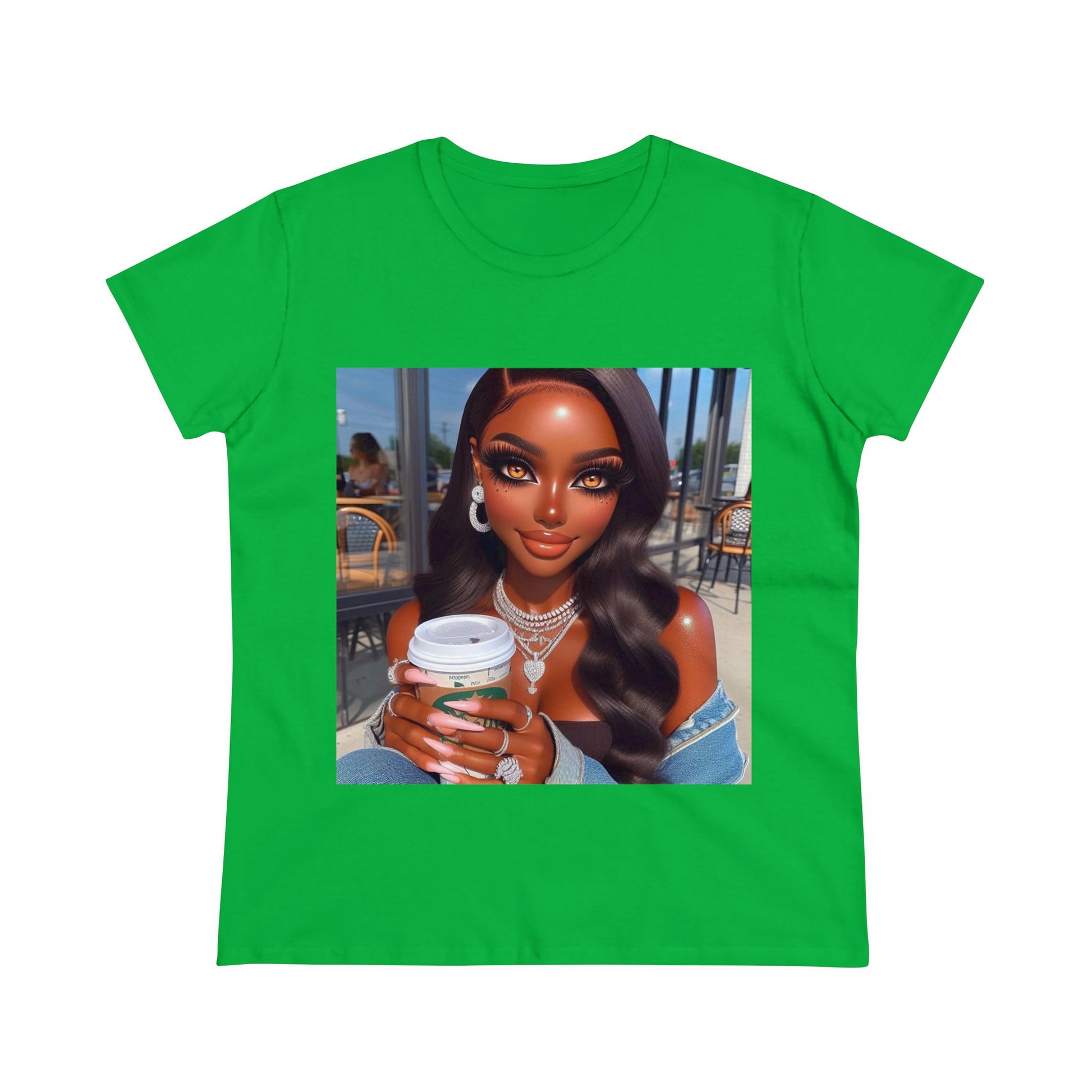 Coffee Beauty T-Shirt T-Shirt Printify Irish Green S