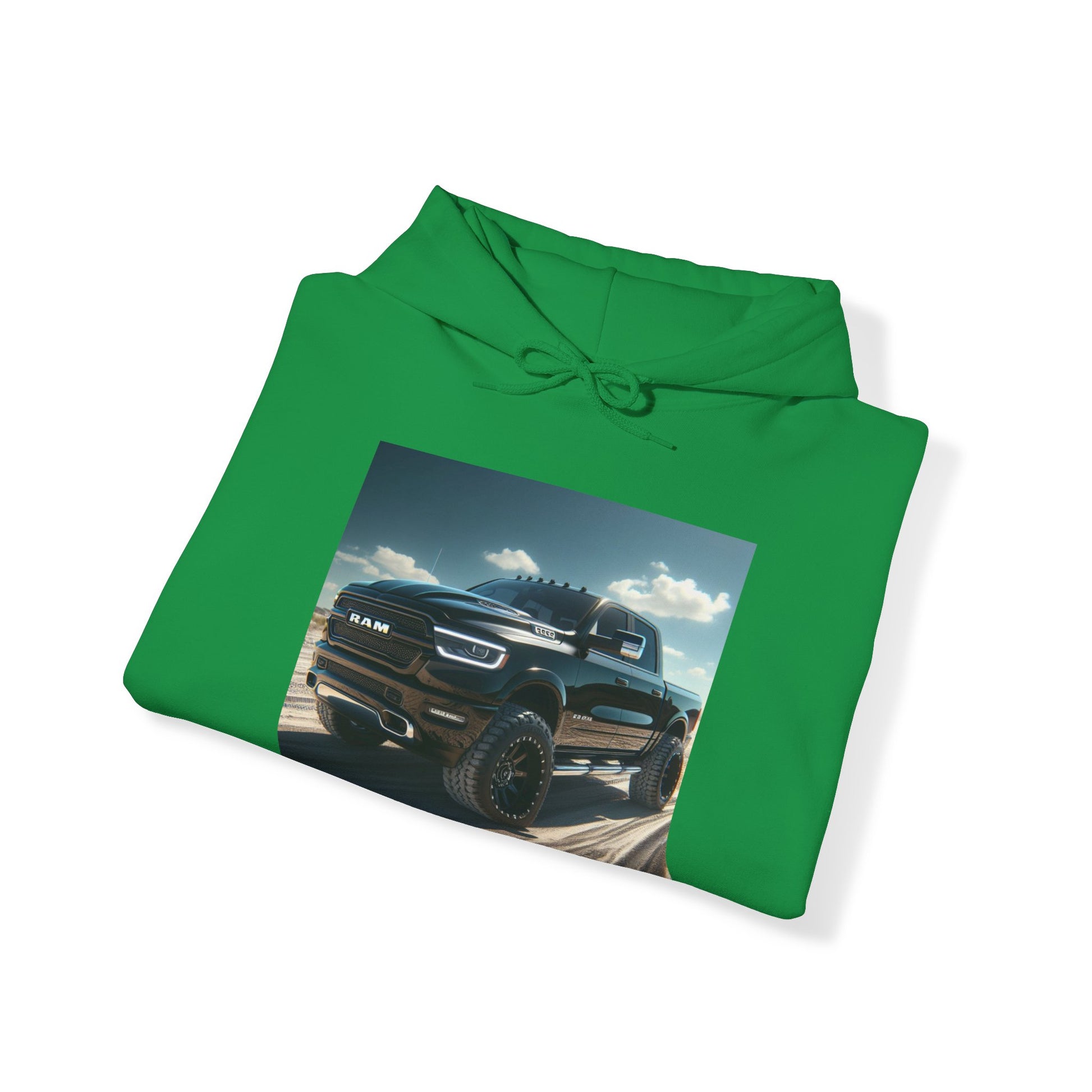 Black Dodge Ram Hoodie Hoodie Printify