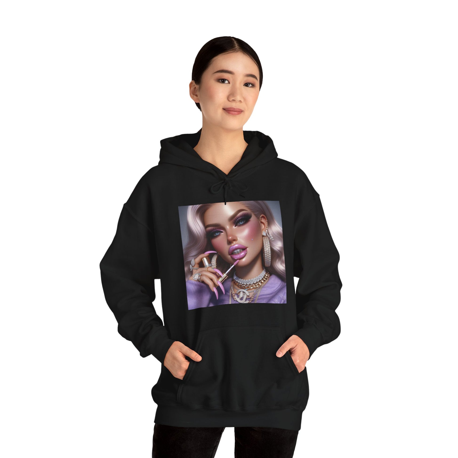 Gloss Up Hoodie Hoodie Printify