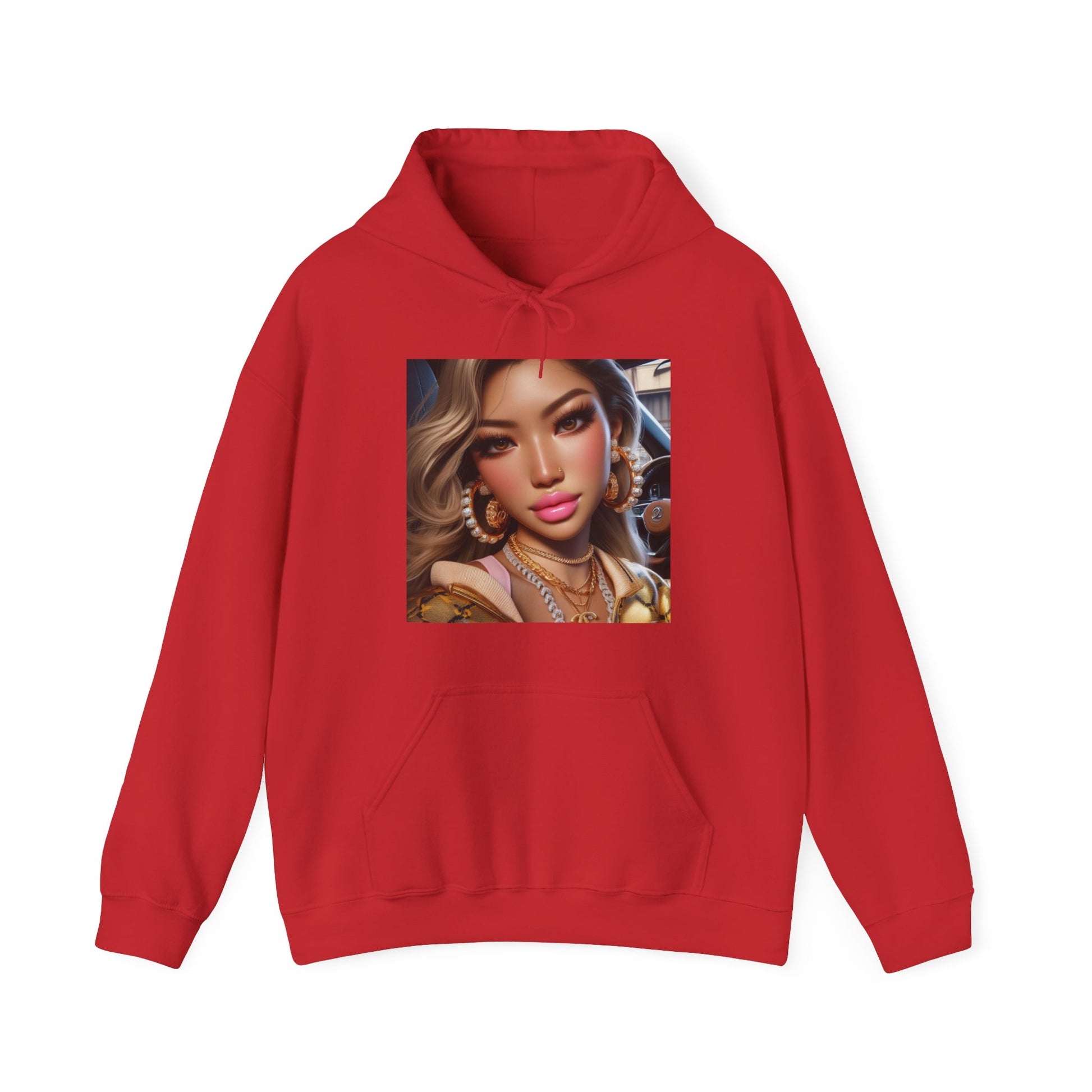 Car Beauty Hoodie Hoodie Printify Red S