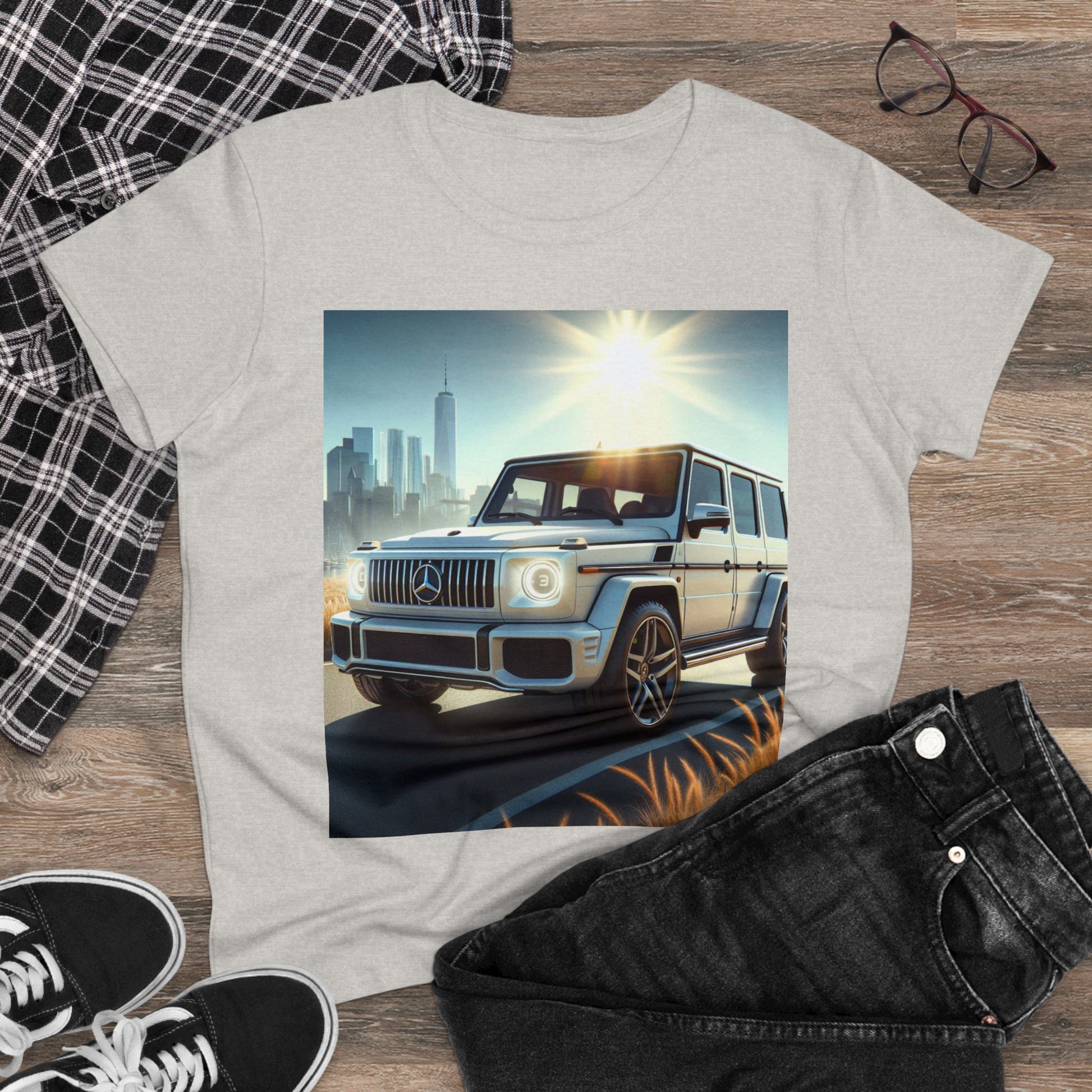 White G-Wagon T-Shirt T-Shirt Printify