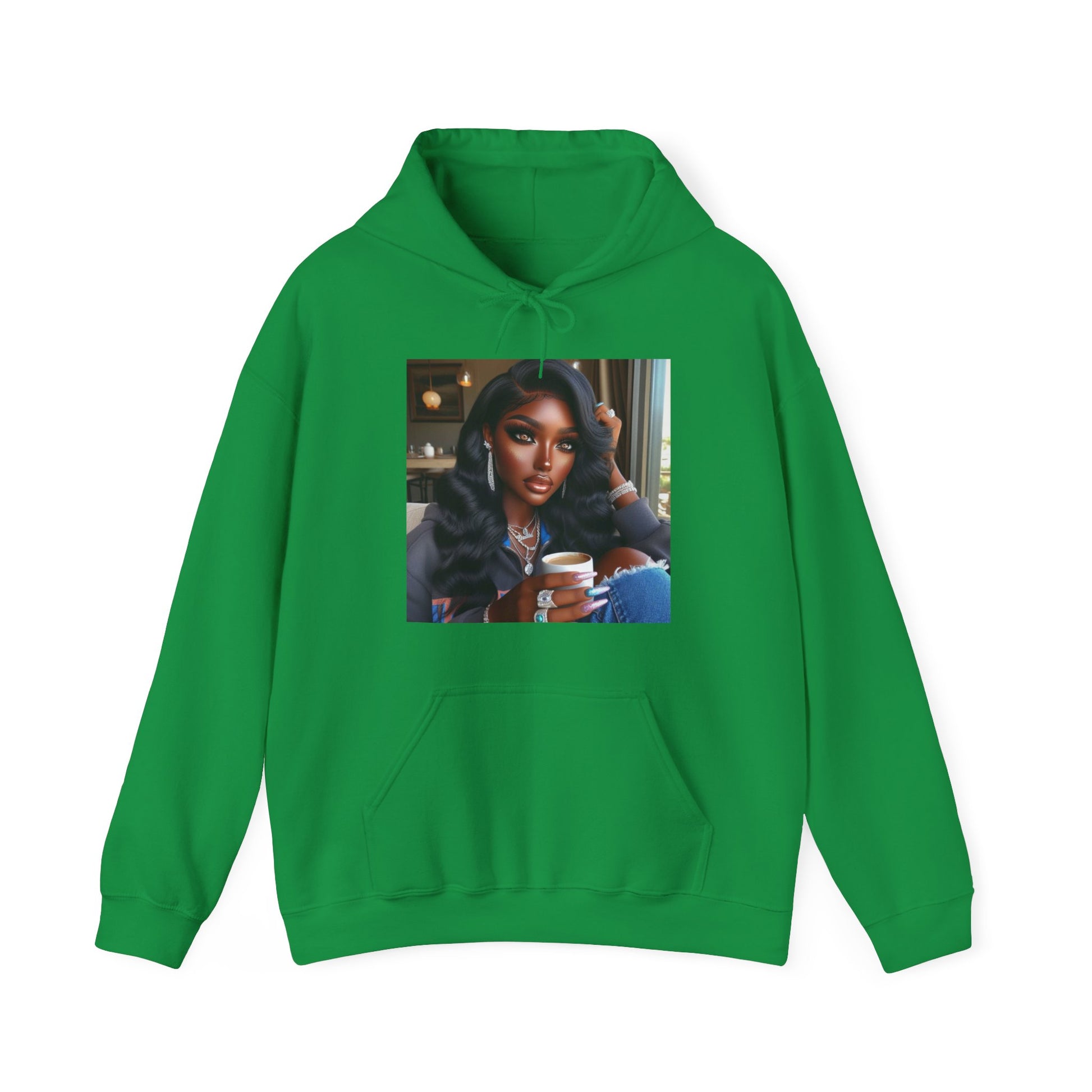 Coffee Break Hoodie Hoodie Printify Irish Green S