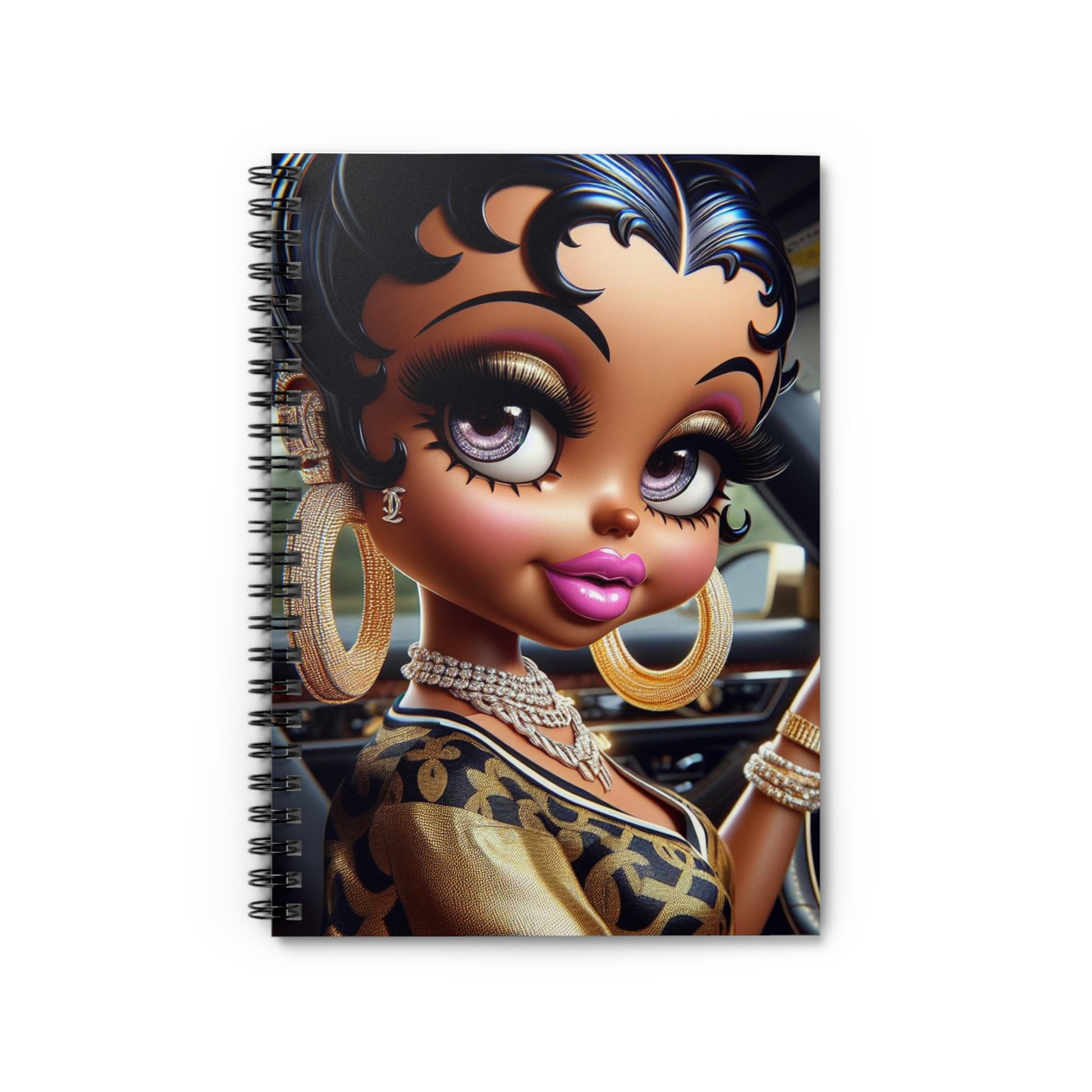 Betty Beauty Spiral Notebook Paper products Printify One Size
