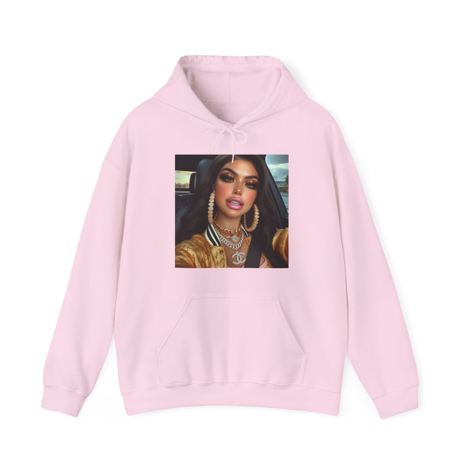 Car Beauty Hoodie Hoodie Printify Light Pink S