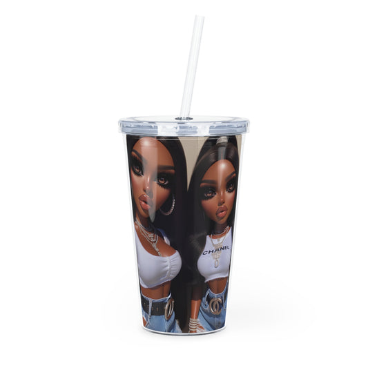 Friends Tumbler with Straw Mug Printify 20oz Transparent