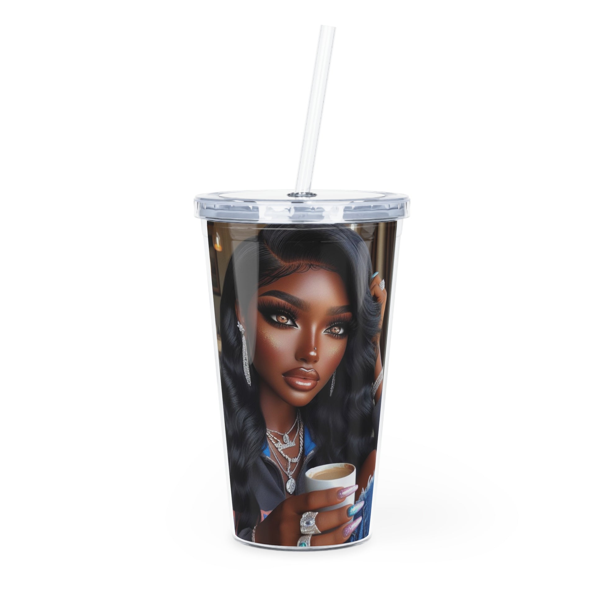 Coffee Break Tumbler with Straw Mug Printify 20oz Transparent