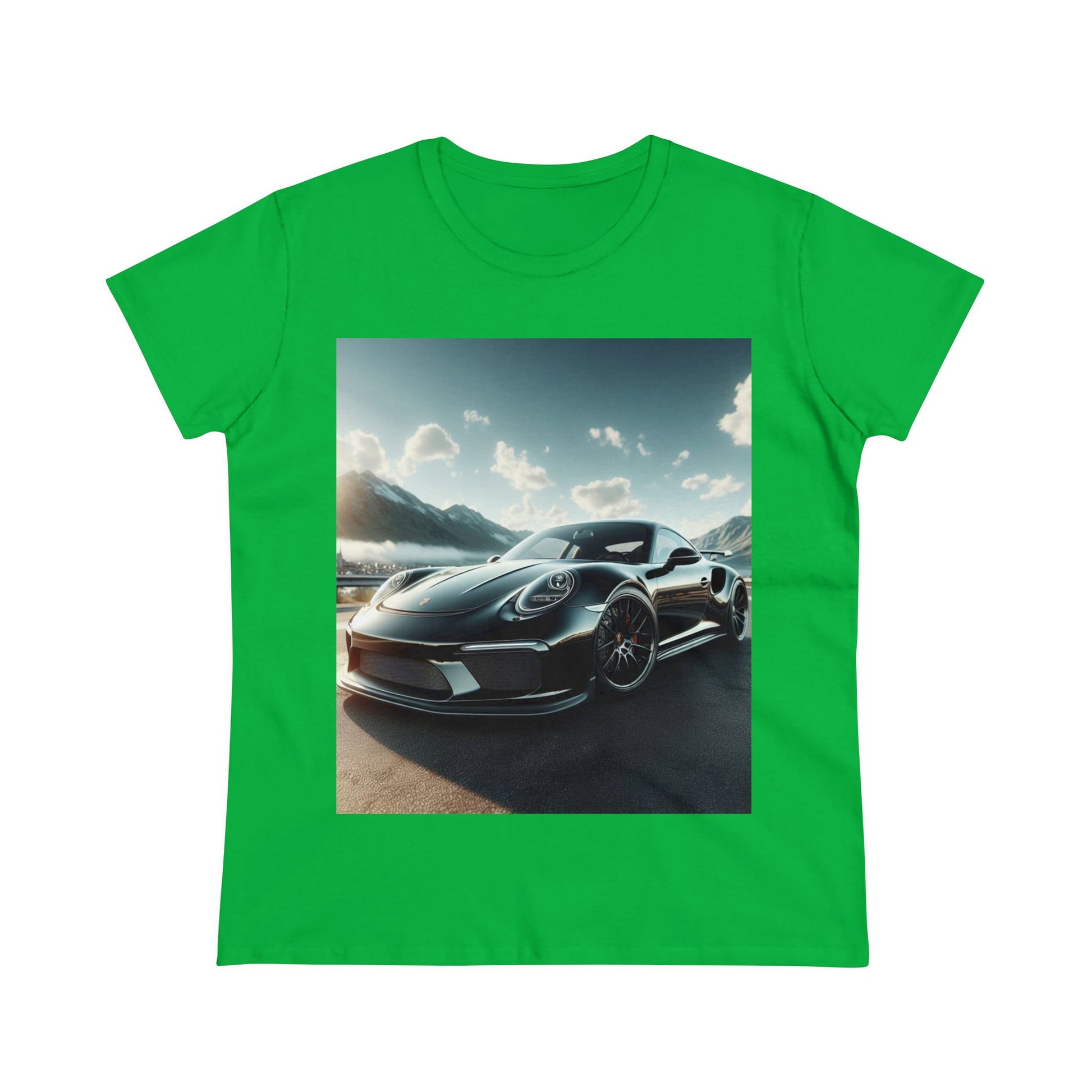 Black Porsche T-Shirt T-Shirt Printify Irish Green S