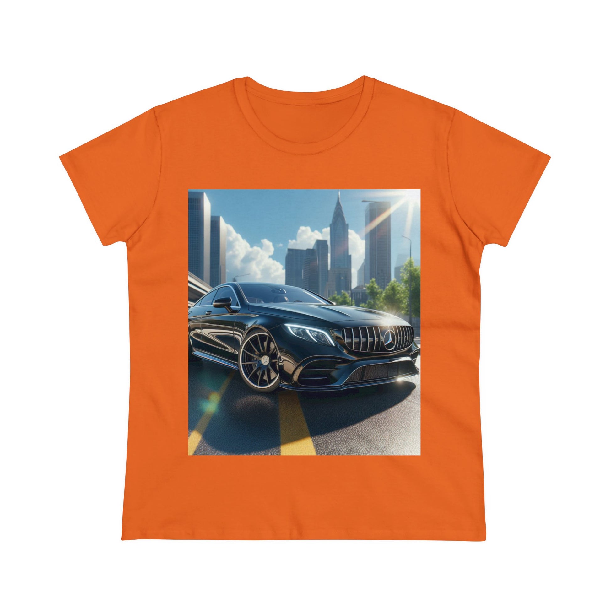 Black Mercedes T-Shirt T-Shirt Printify Orange S