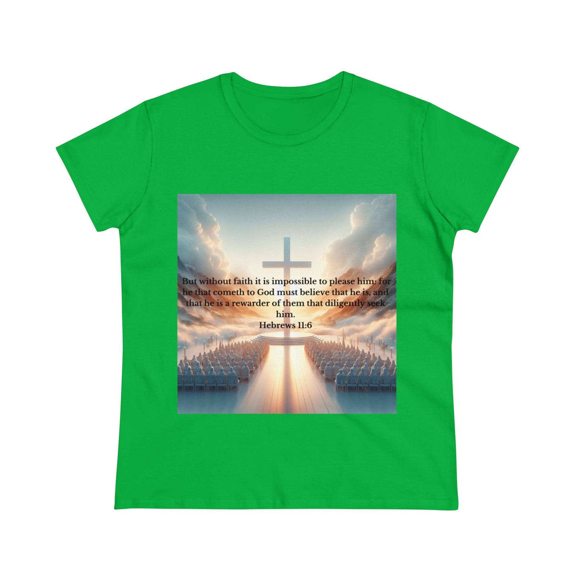 Hebrews 11:6 T-Shirt T-Shirt Printify Irish Green S