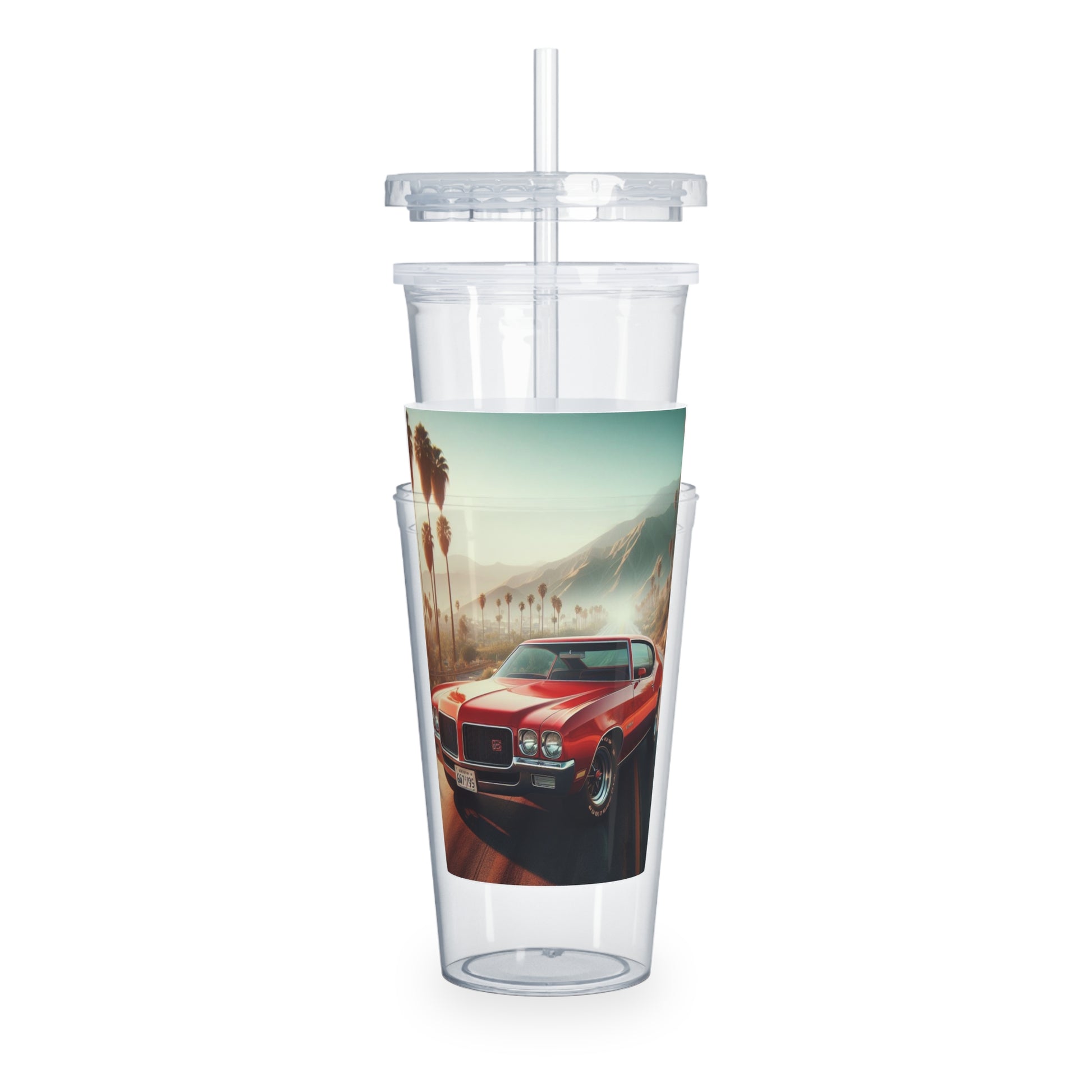 1972 Red Buick Gran Sport Tumbler with Straw Mug Printify