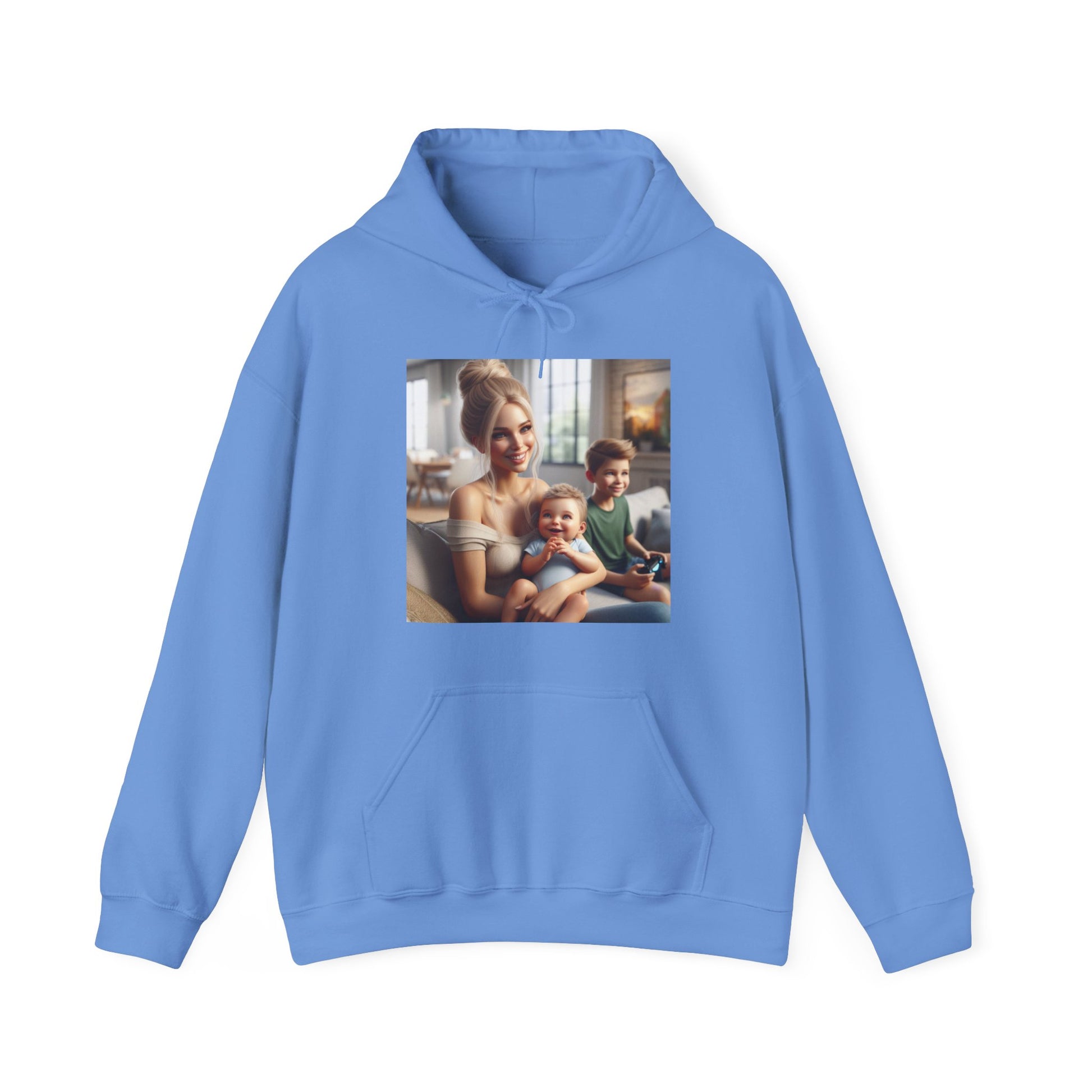 Family Time Hoodie Hoodie Printify Carolina Blue S