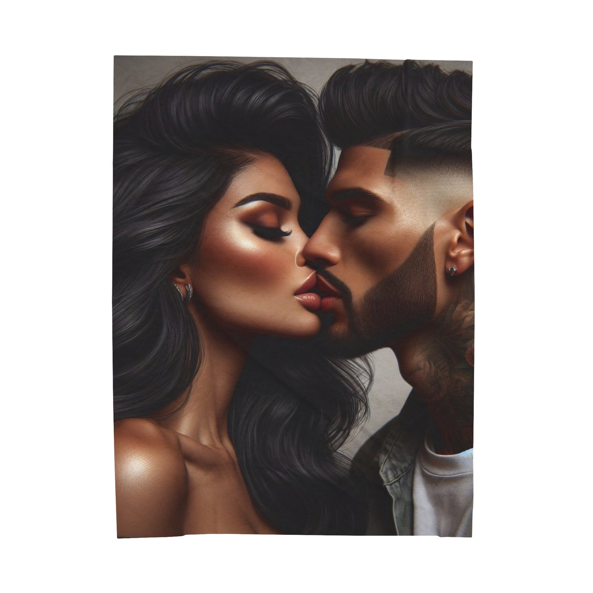 Kiss Me Plush Blanket All Over Prints Printify 60" × 80"