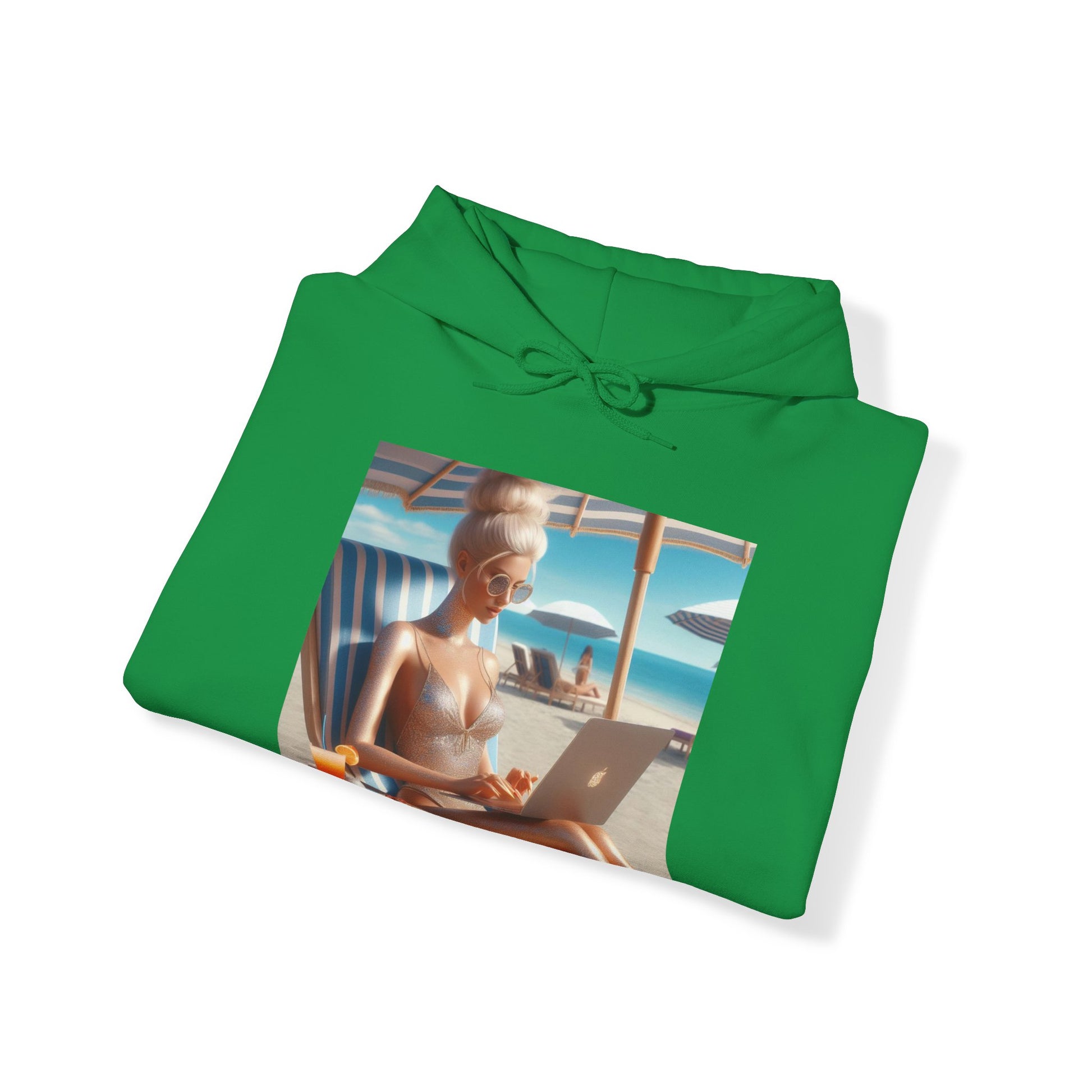 Work Day at the Beach Hoodie Hoodie Printify