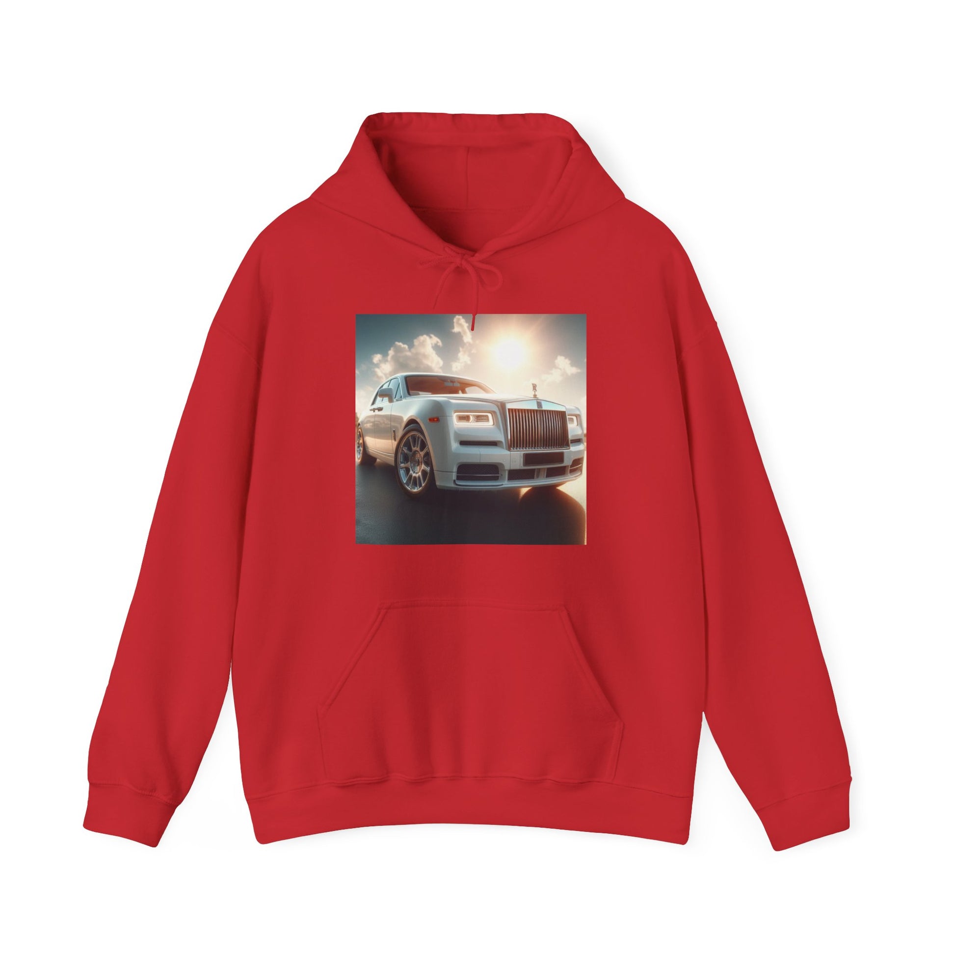 White Rolls Royce Hoodie Hoodie Printify Red S