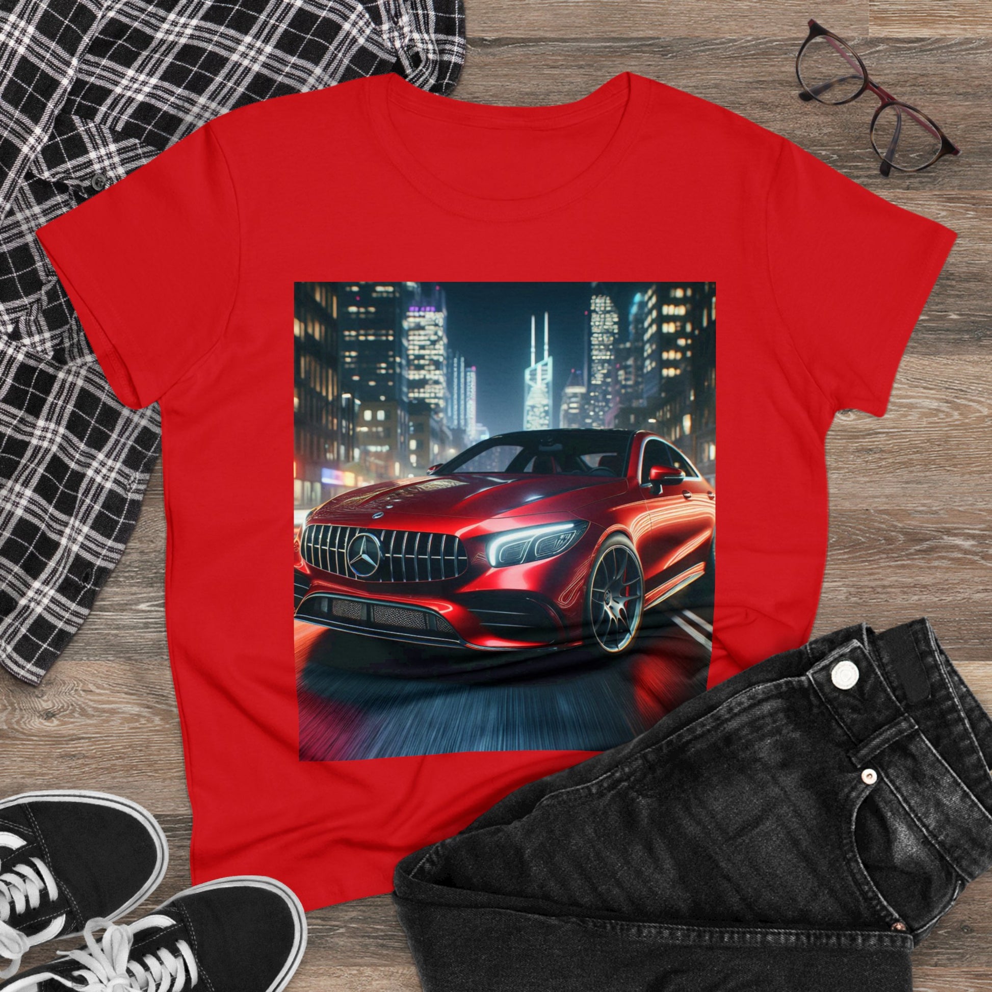 Red Mercedes T-Shirt T-Shirt Printify