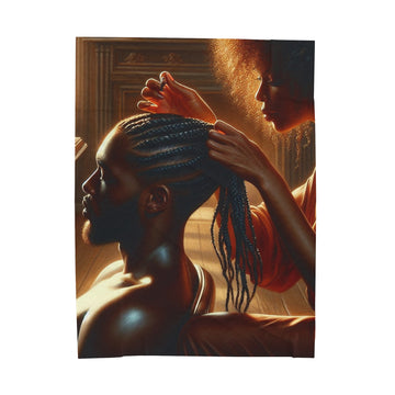 Braid My Hair Plush Blanket All Over Prints Printify 60" × 80"
