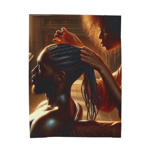Braid My Hair Plush Blanket All Over Prints Printify 60" × 80"