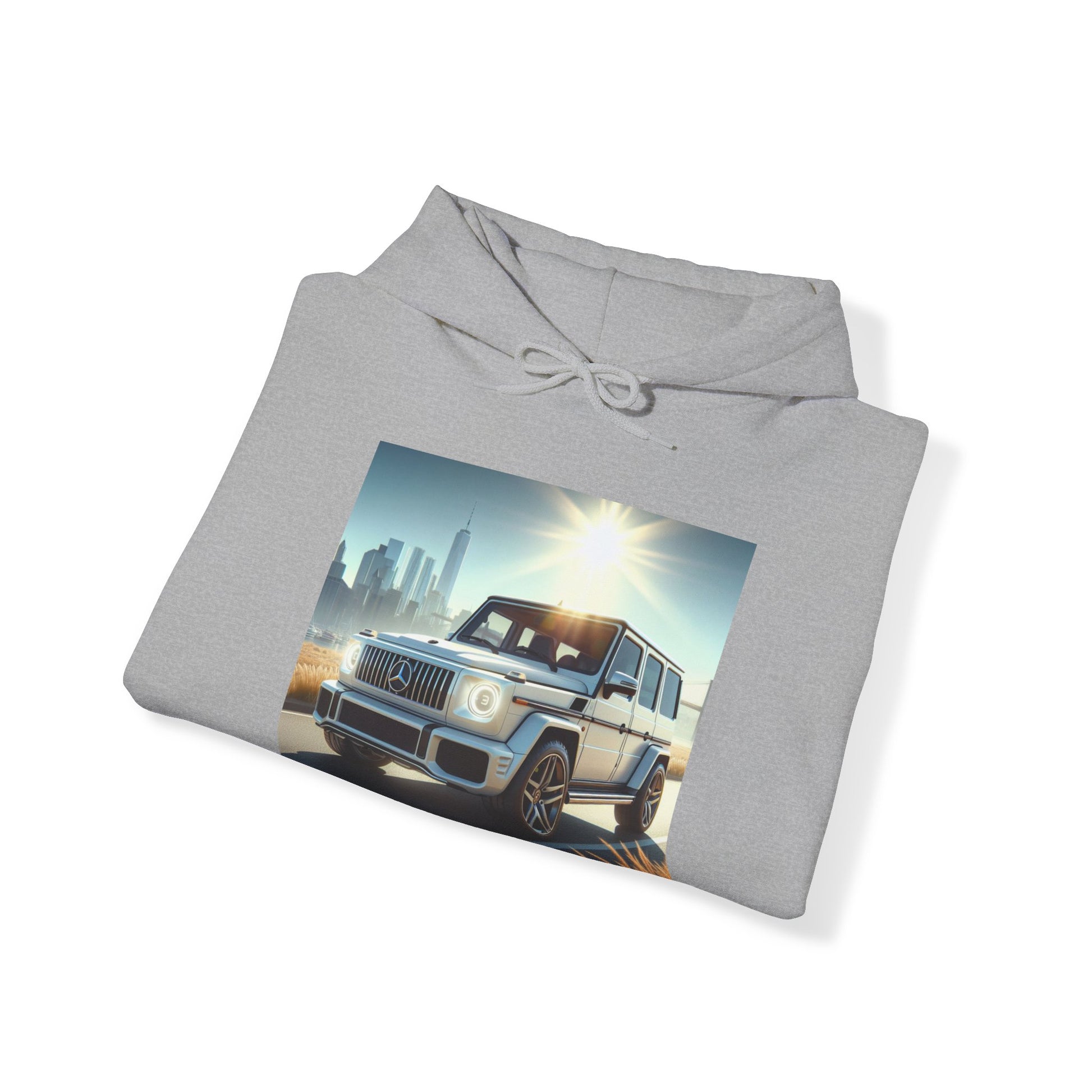 White G-Wagon Hoodie Hoodie Printify