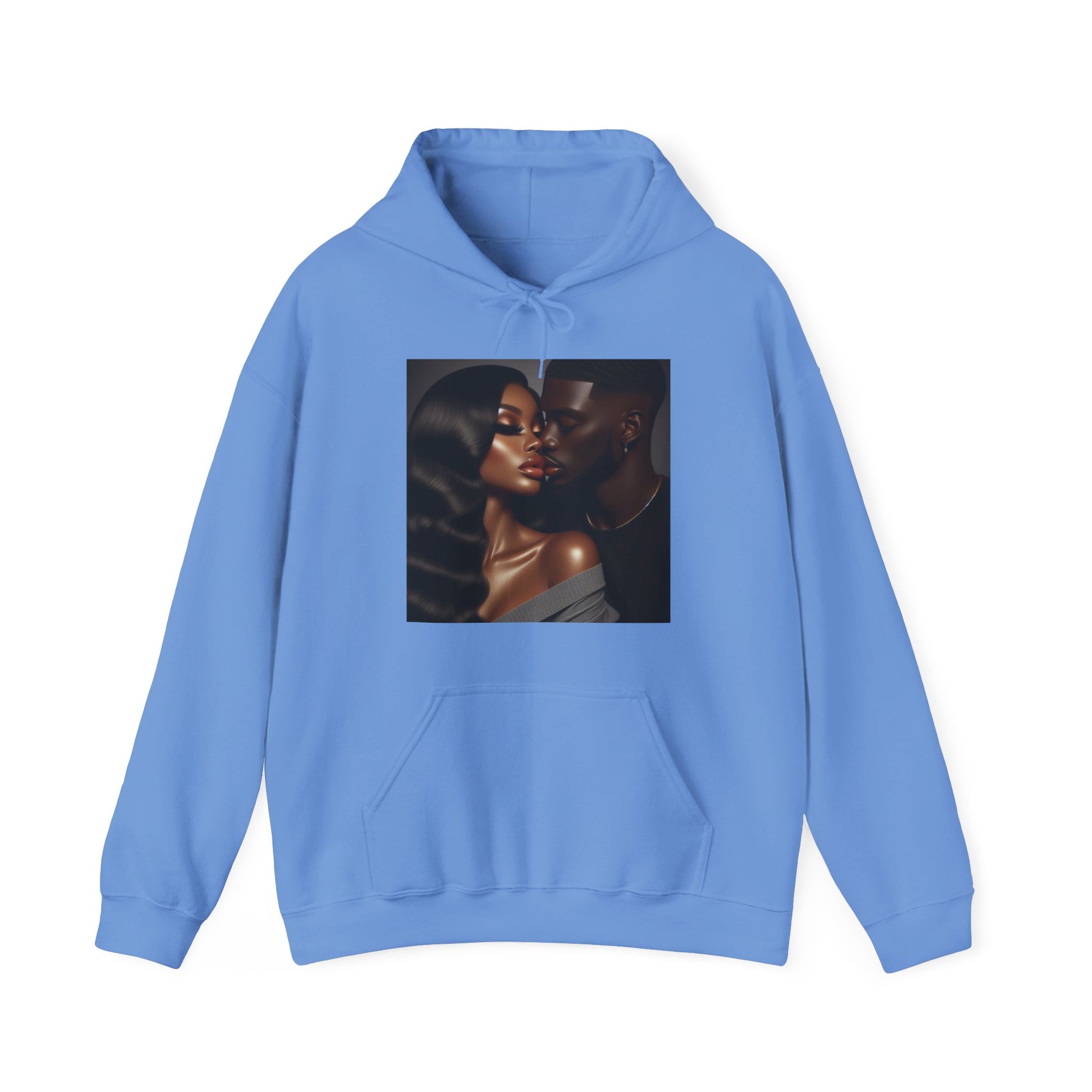 Kiss Me Hoodie Hoodie Printify Carolina Blue S