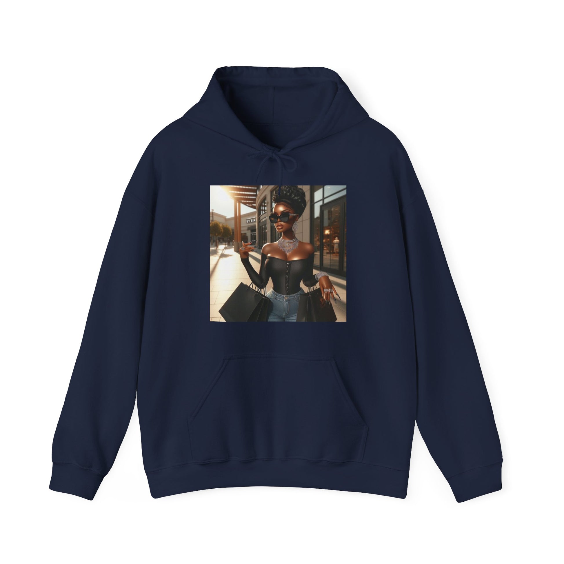 Let's Shop Hoodie Hoodie Printify Navy S
