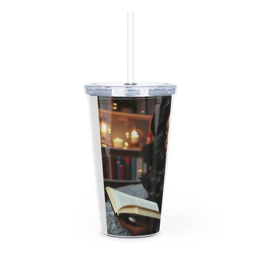 Late Night Book Tumbler with Straw Mug Printify