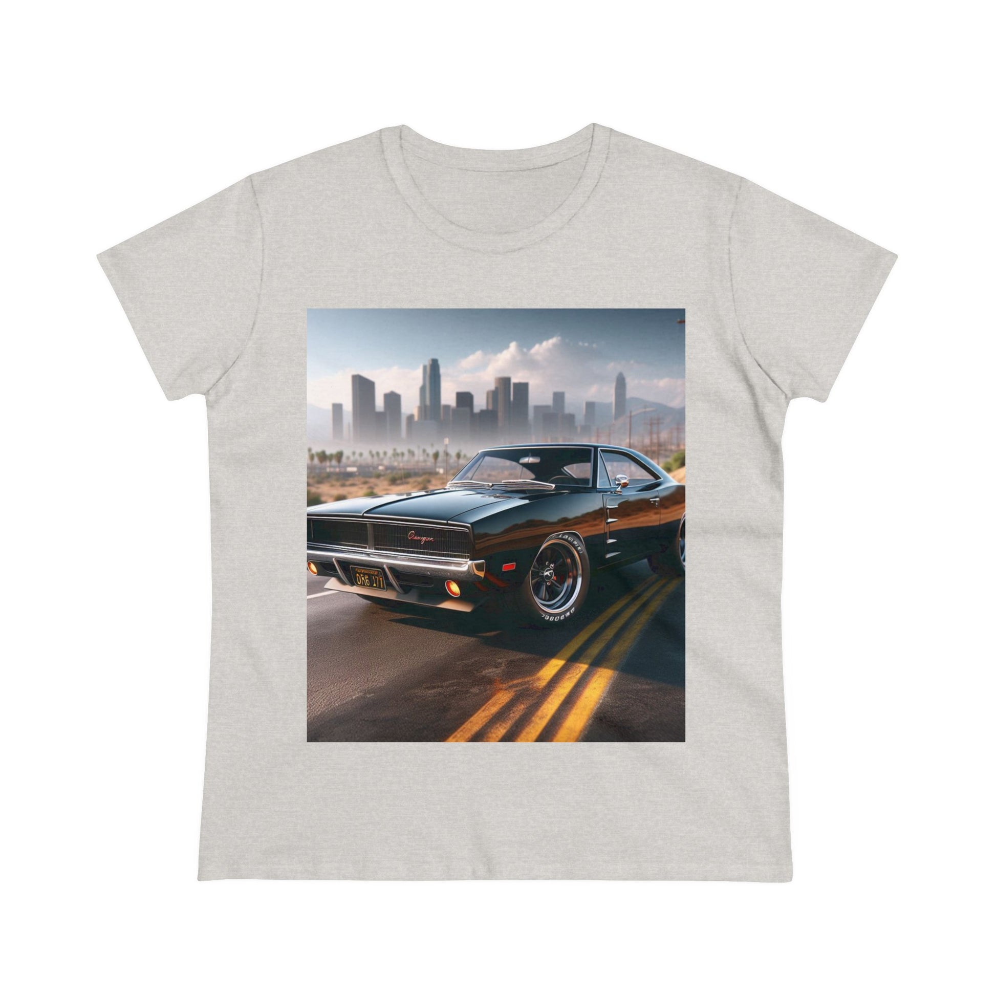 1970 Black Dodge Charge T-Shirt T-Shirt Printify Ash S