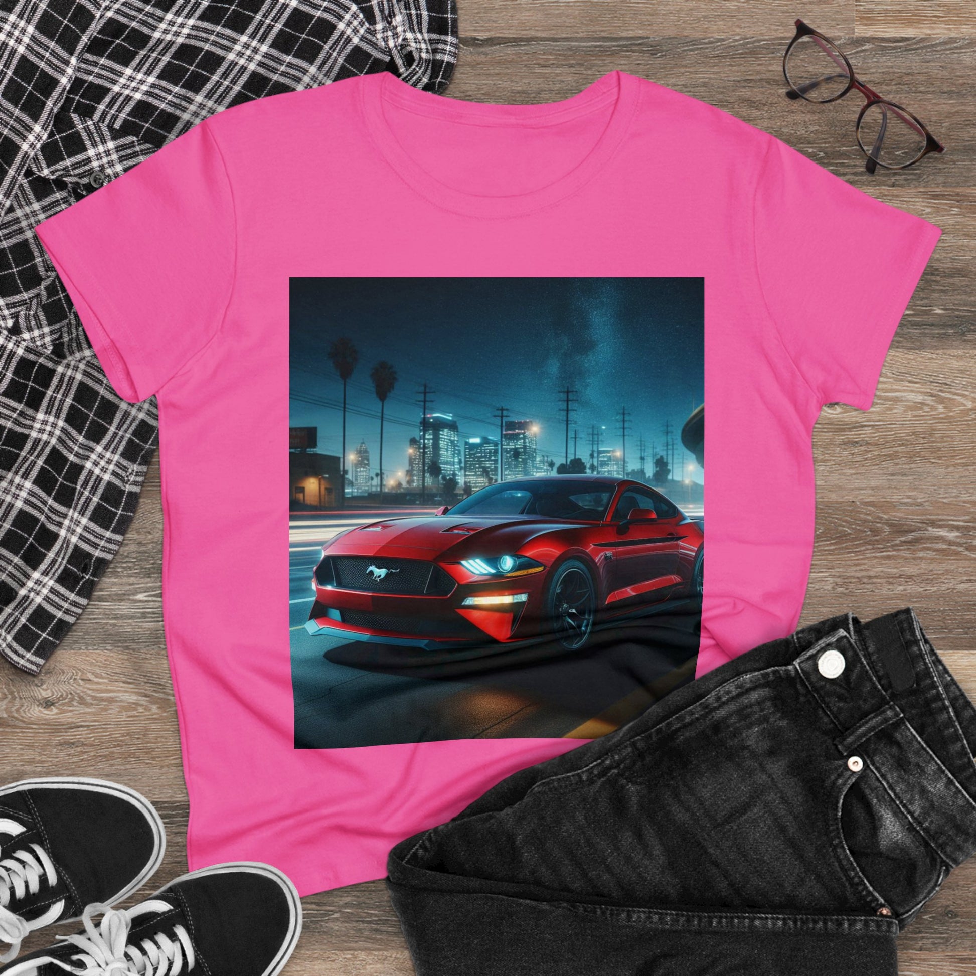 Red Mustang T-Shirt T-Shirt Printify