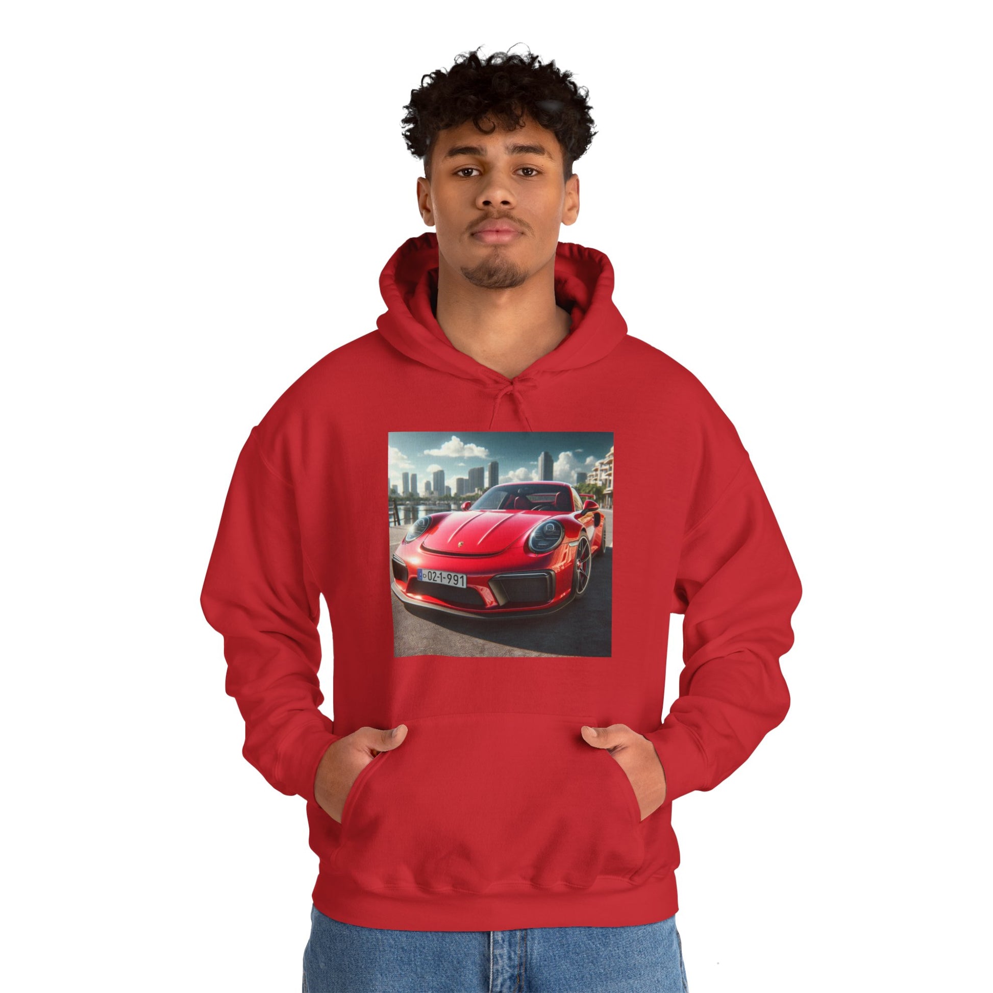 Red Porsche Hoodie Hoodie Printify