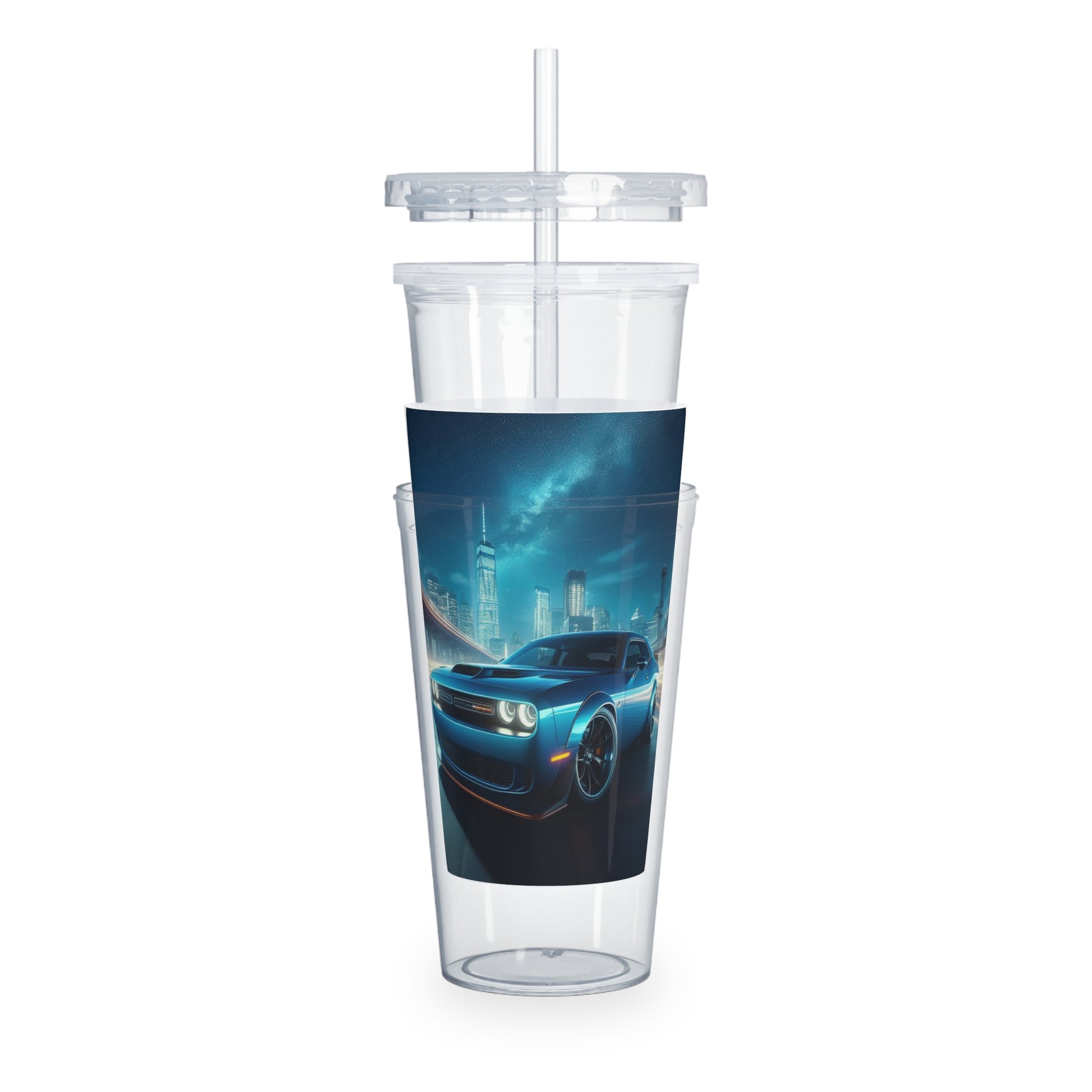 Blue Challenger Tumbler with Straw Mug Printify
