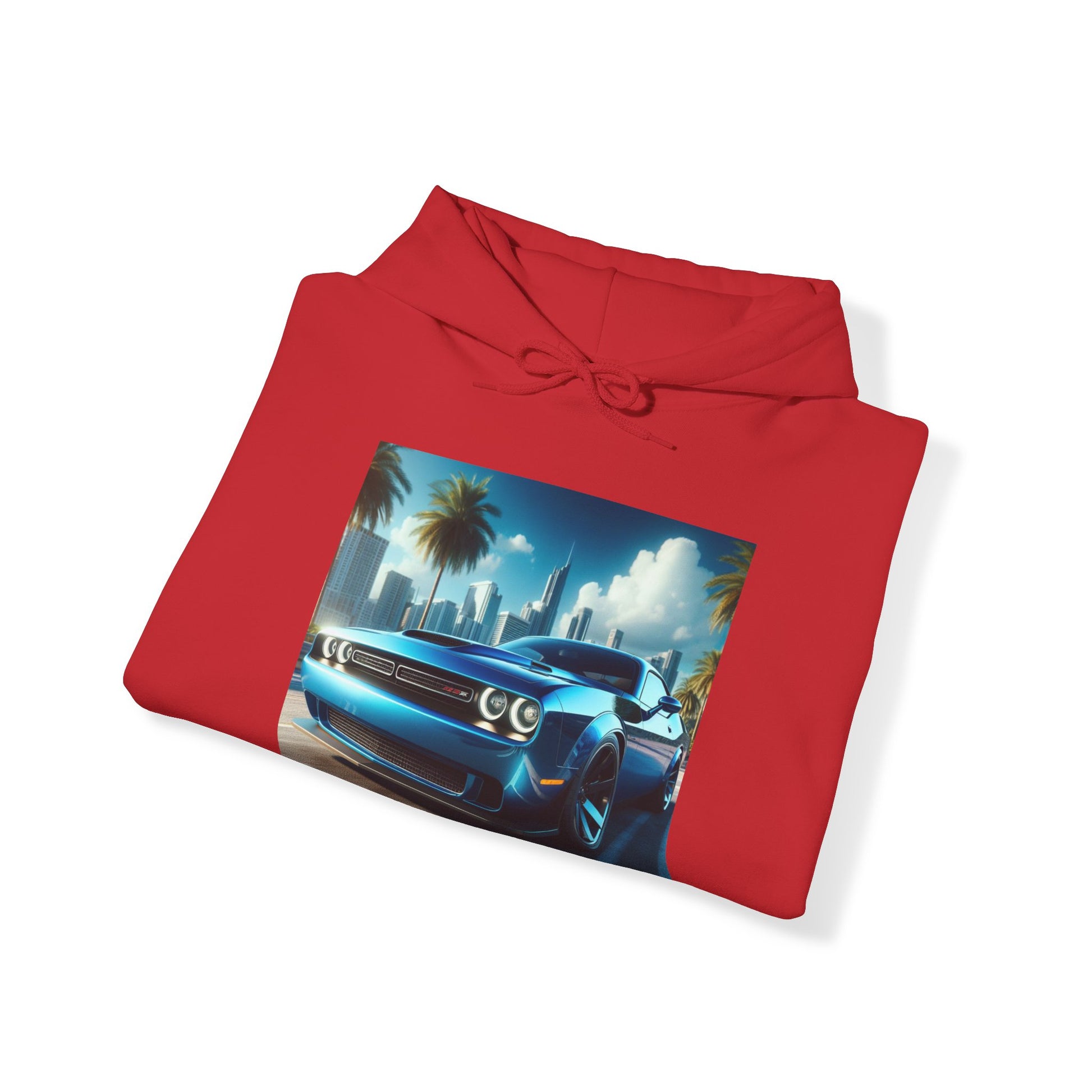 Blue Challenger Hoodie Hoodie Printify