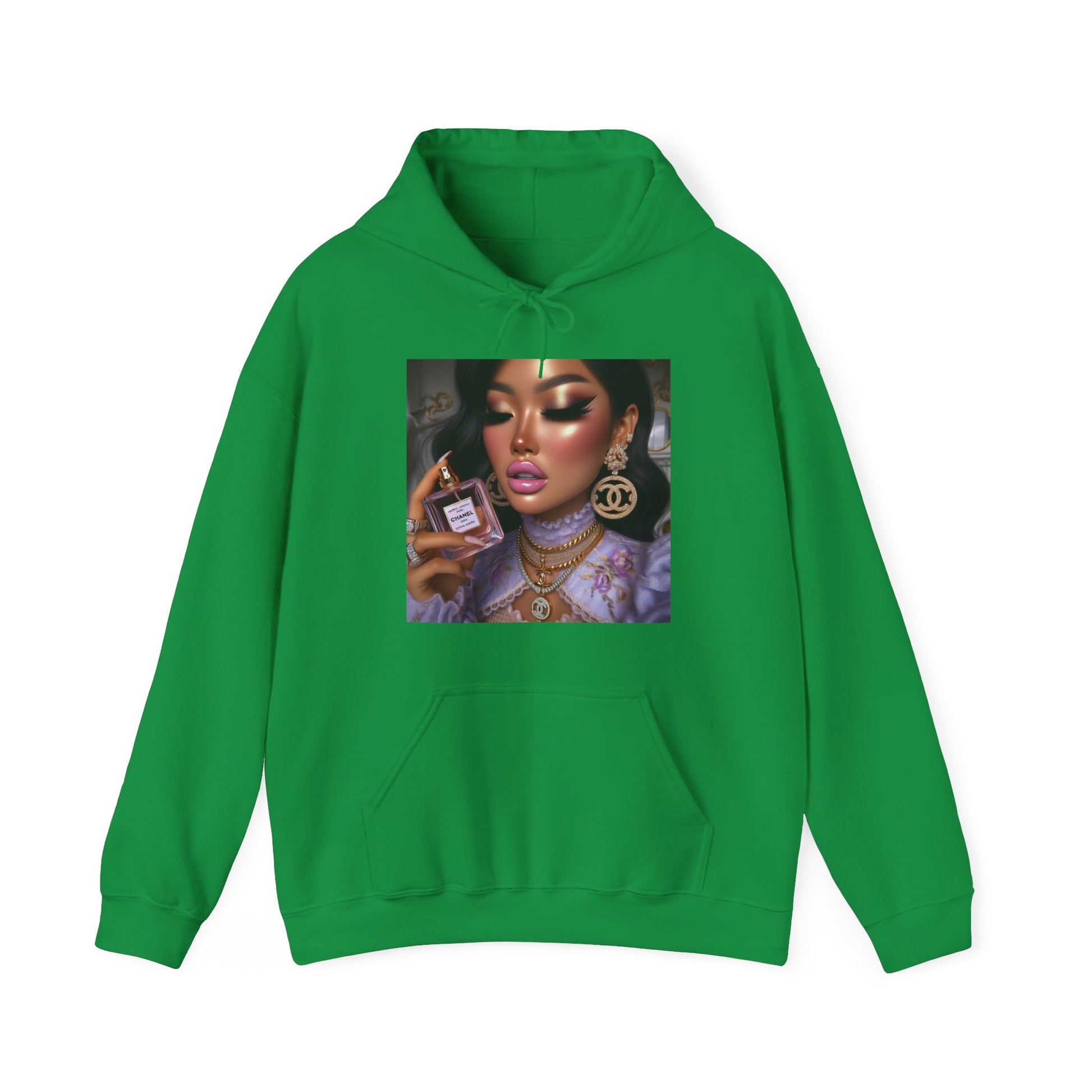 Chanel Please Hoodie Hoodie Printify Irish Green S
