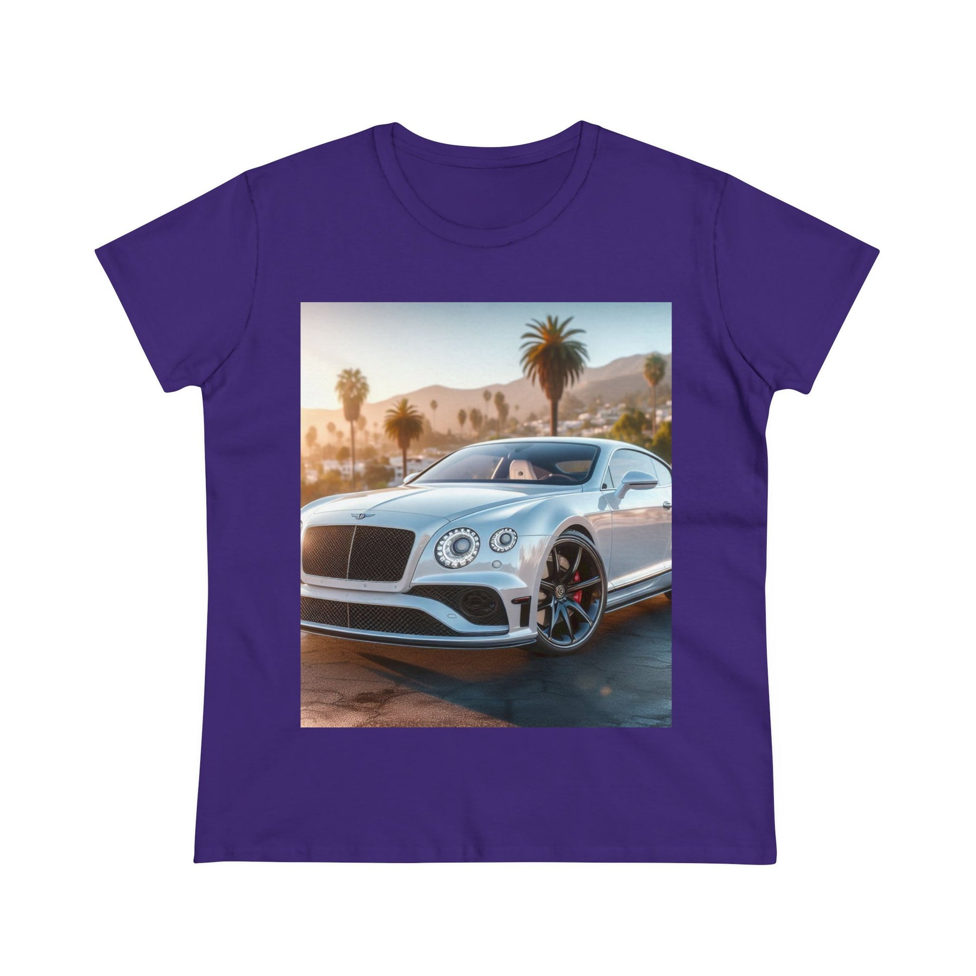 Silver Bentley T-Shirt T-Shirt Printify Purple S