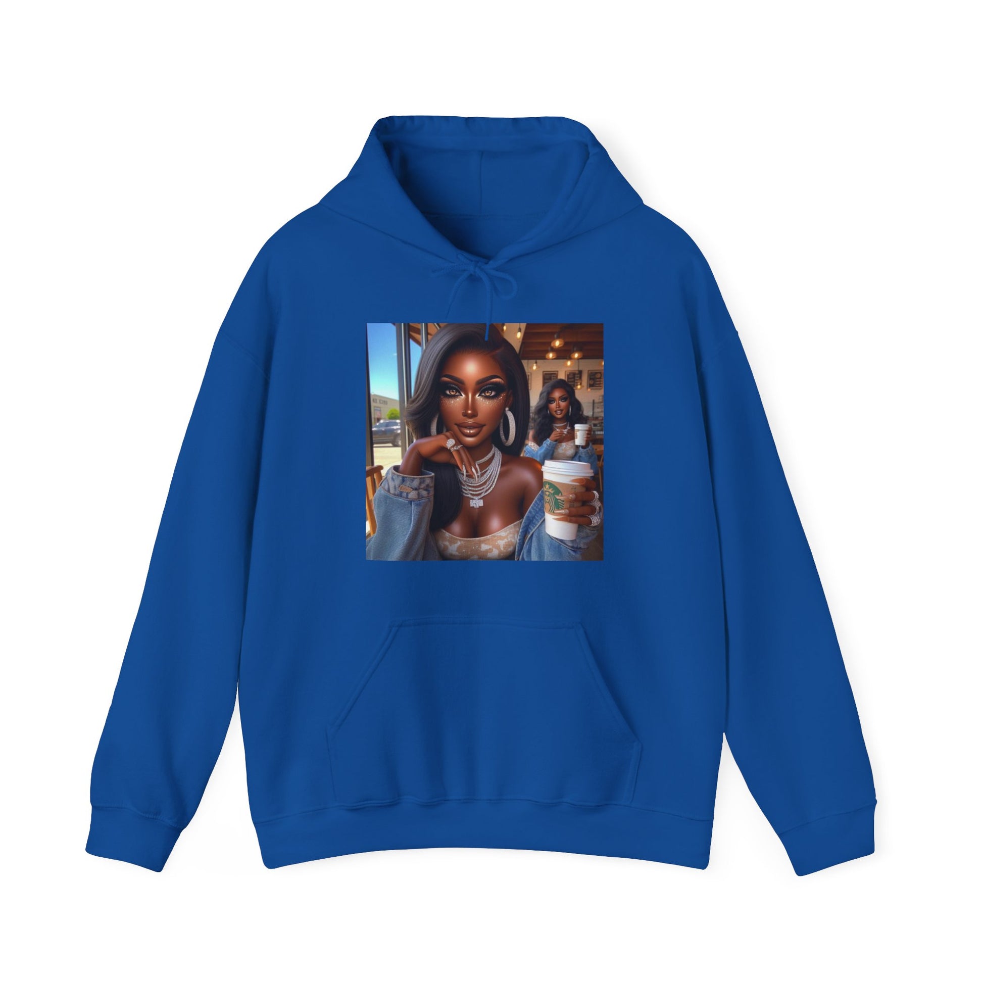 Coffee Baddies Hoodie Hoodie Printify Royal S