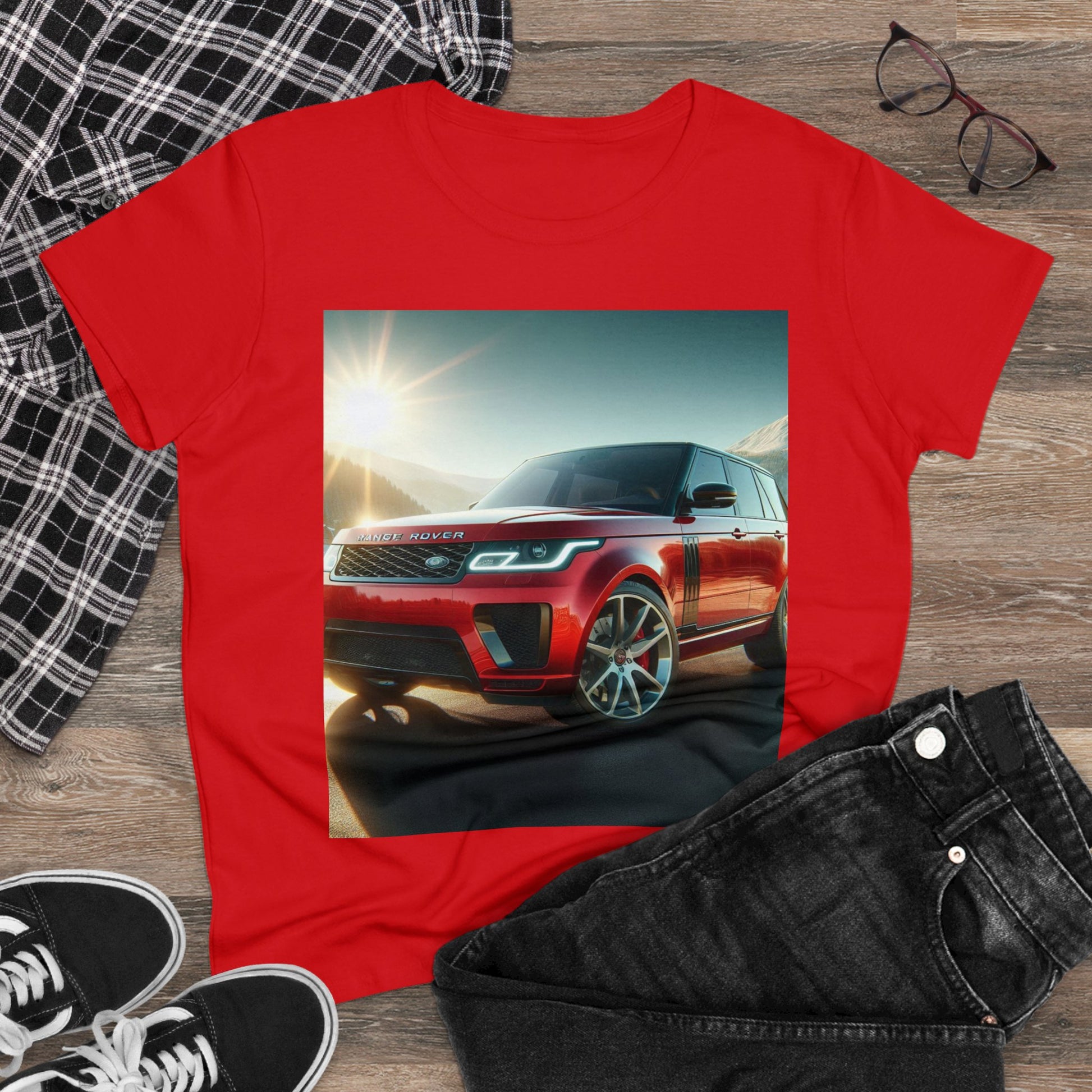 Red Range Rover T-Shirt T-Shirt Printify