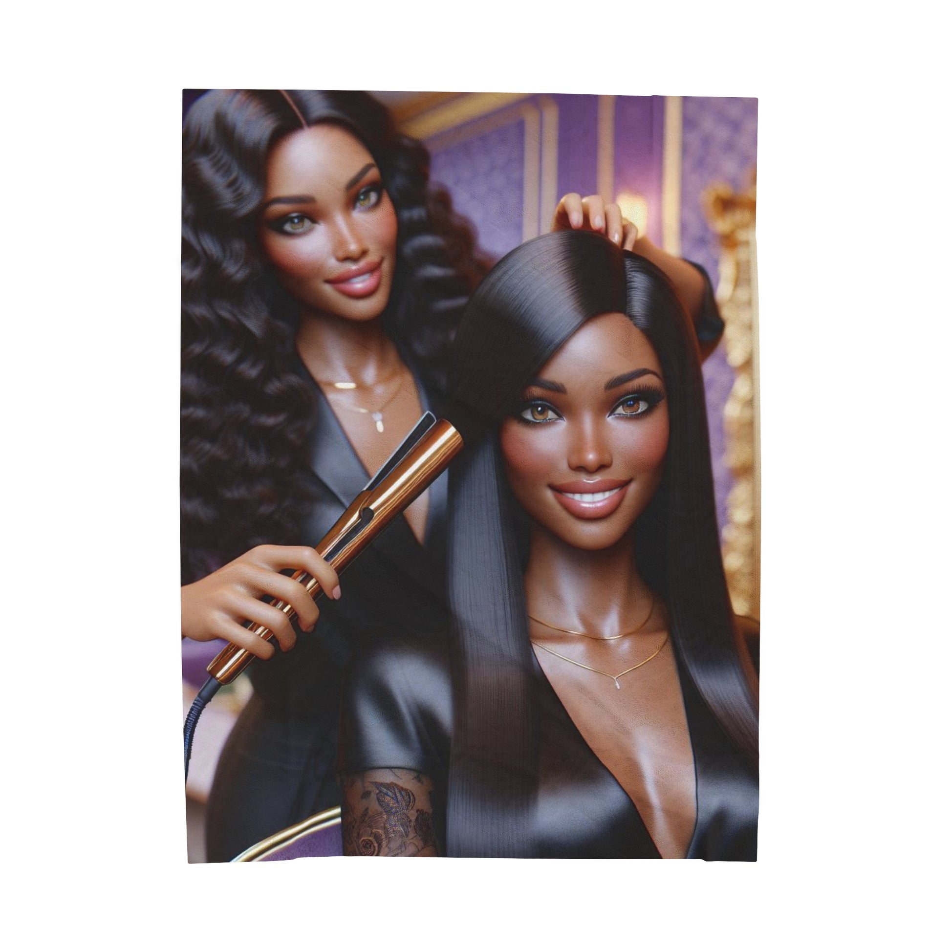 Hair Day Plush Blanket All Over Prints Printify 60" × 80"