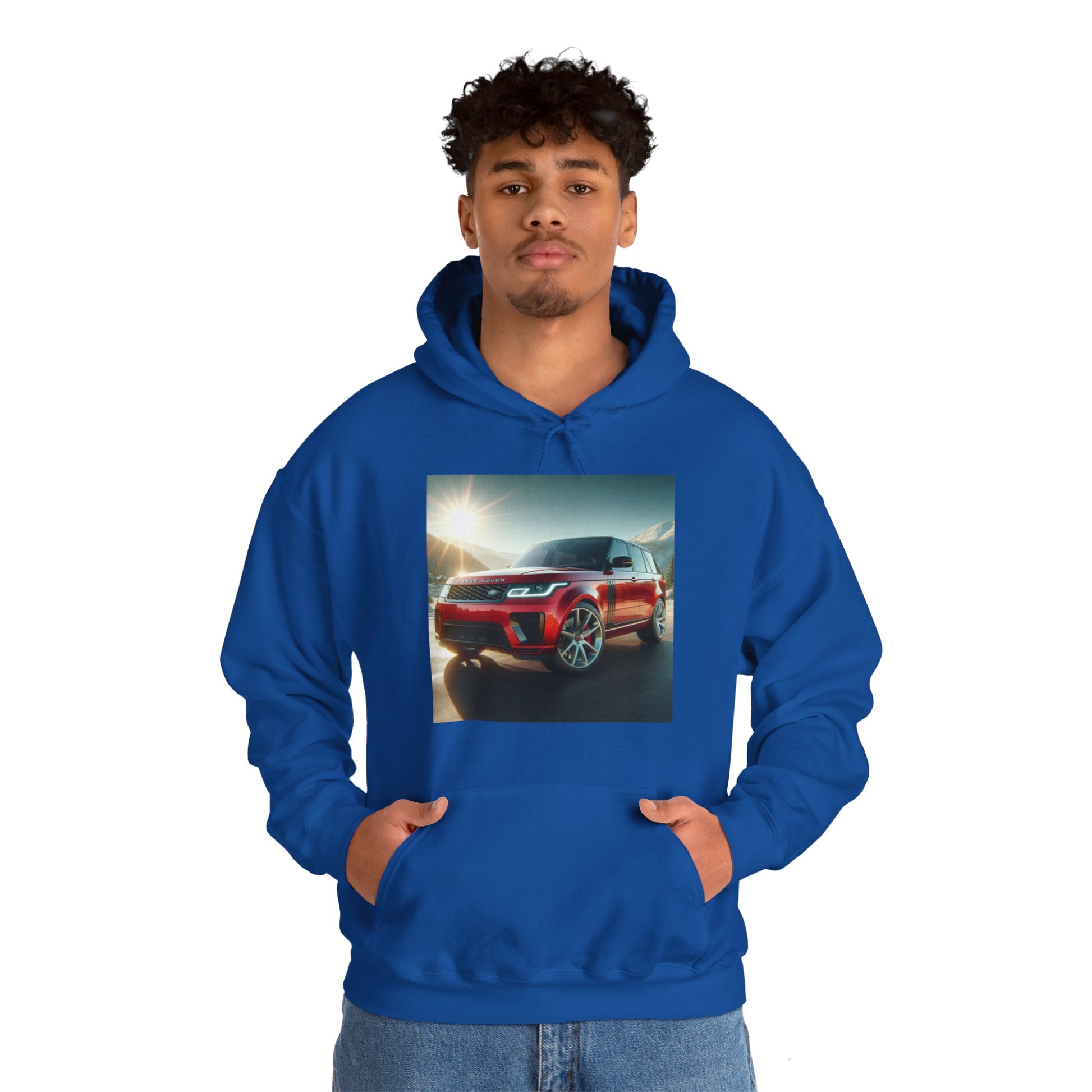 Red Range Rover Hoodie Hoodie Printify