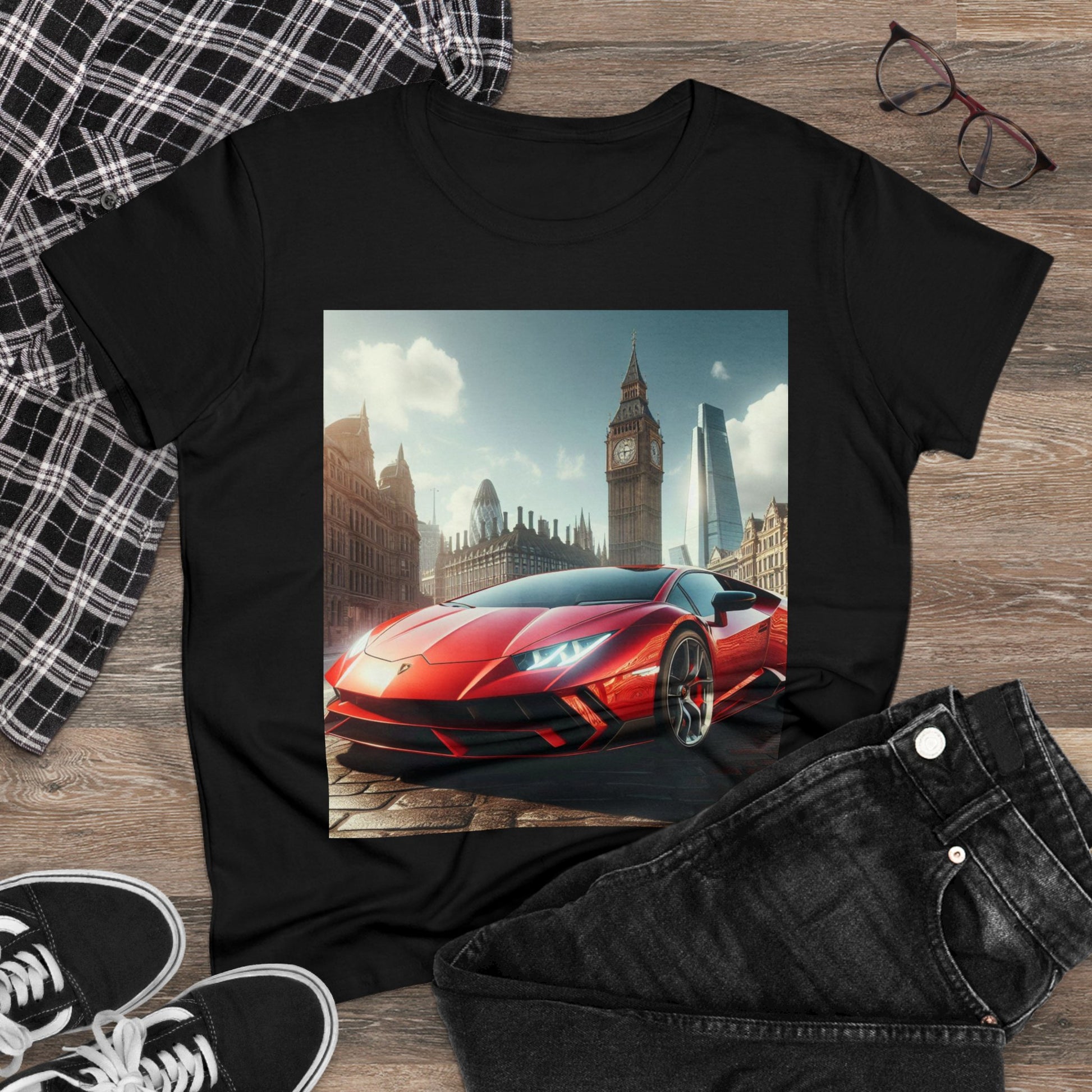 Red Lamborghini T-Shirt T-Shirt Printify