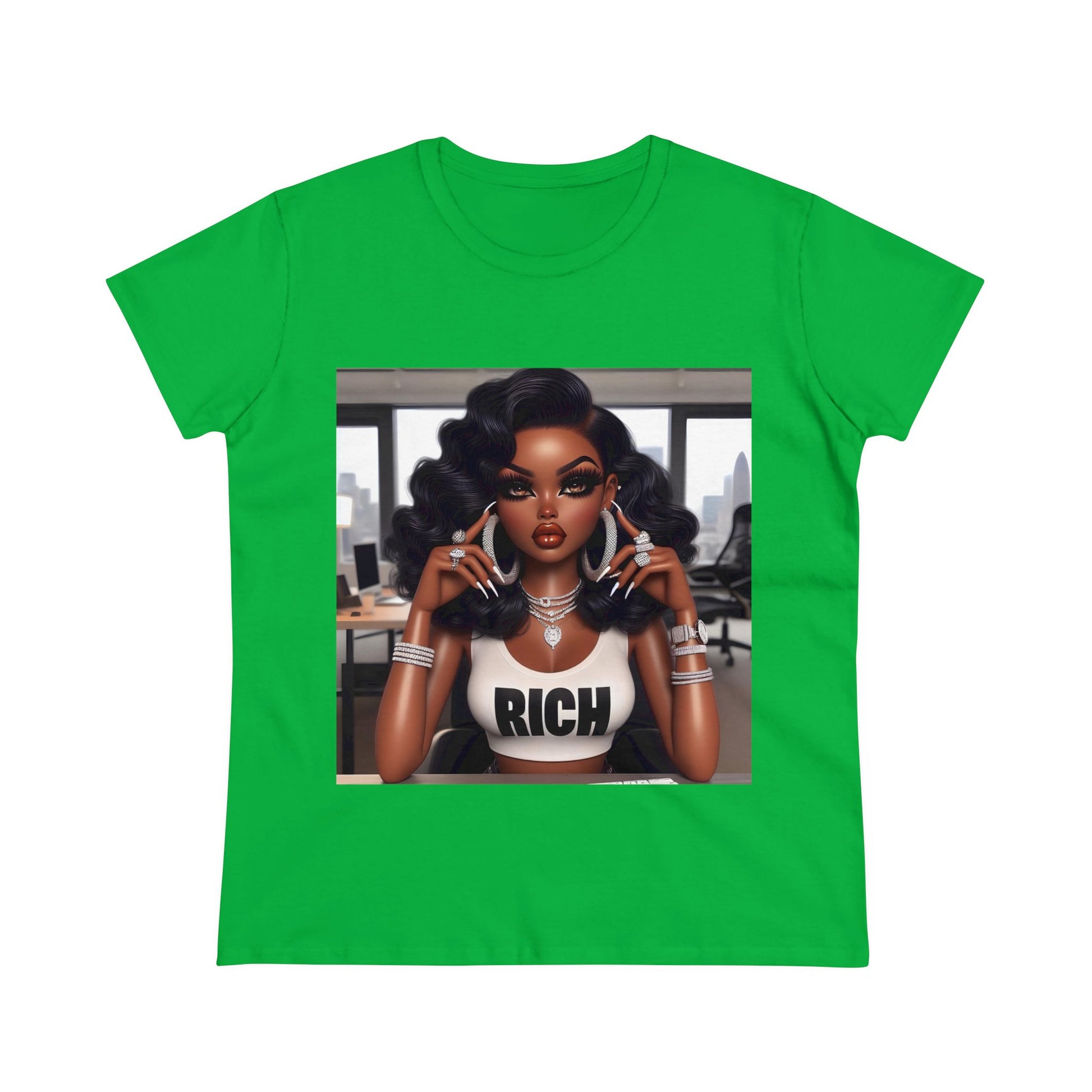 Rich Girl T-Shirt T-Shirt Printify Irish Green S