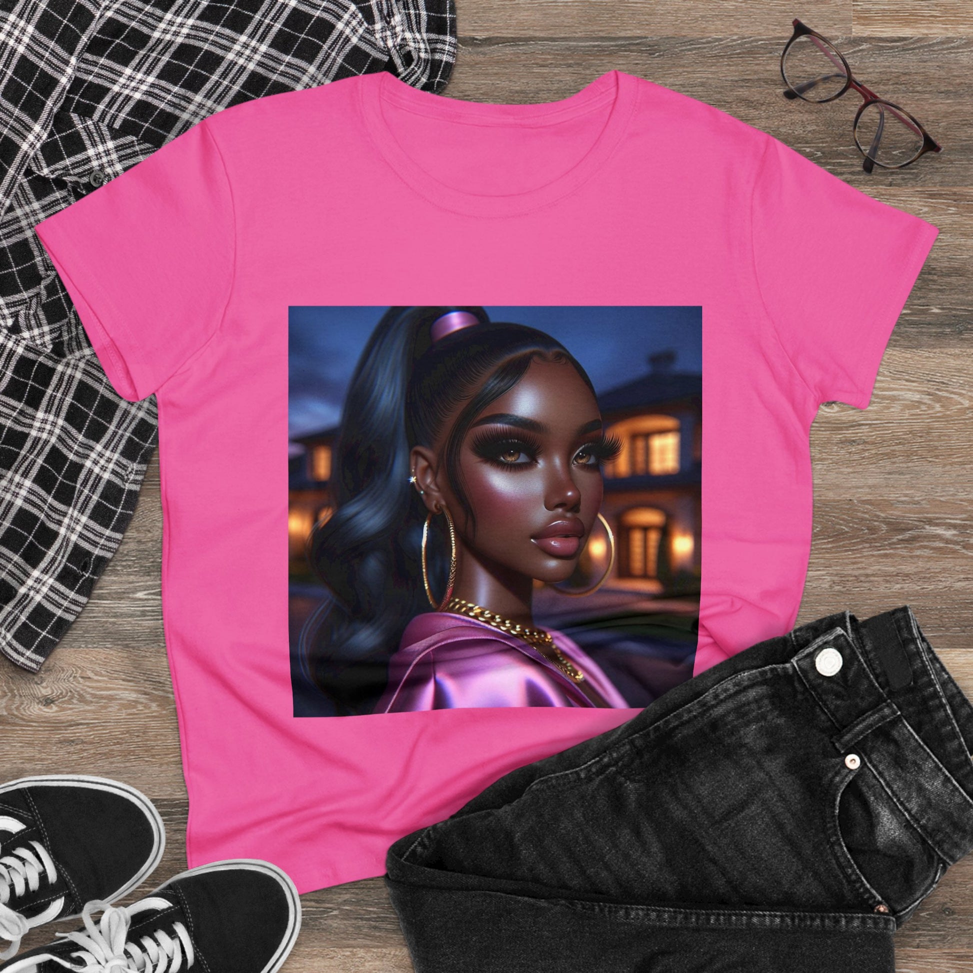 Pink at Night T-Shirt T-Shirt Printify