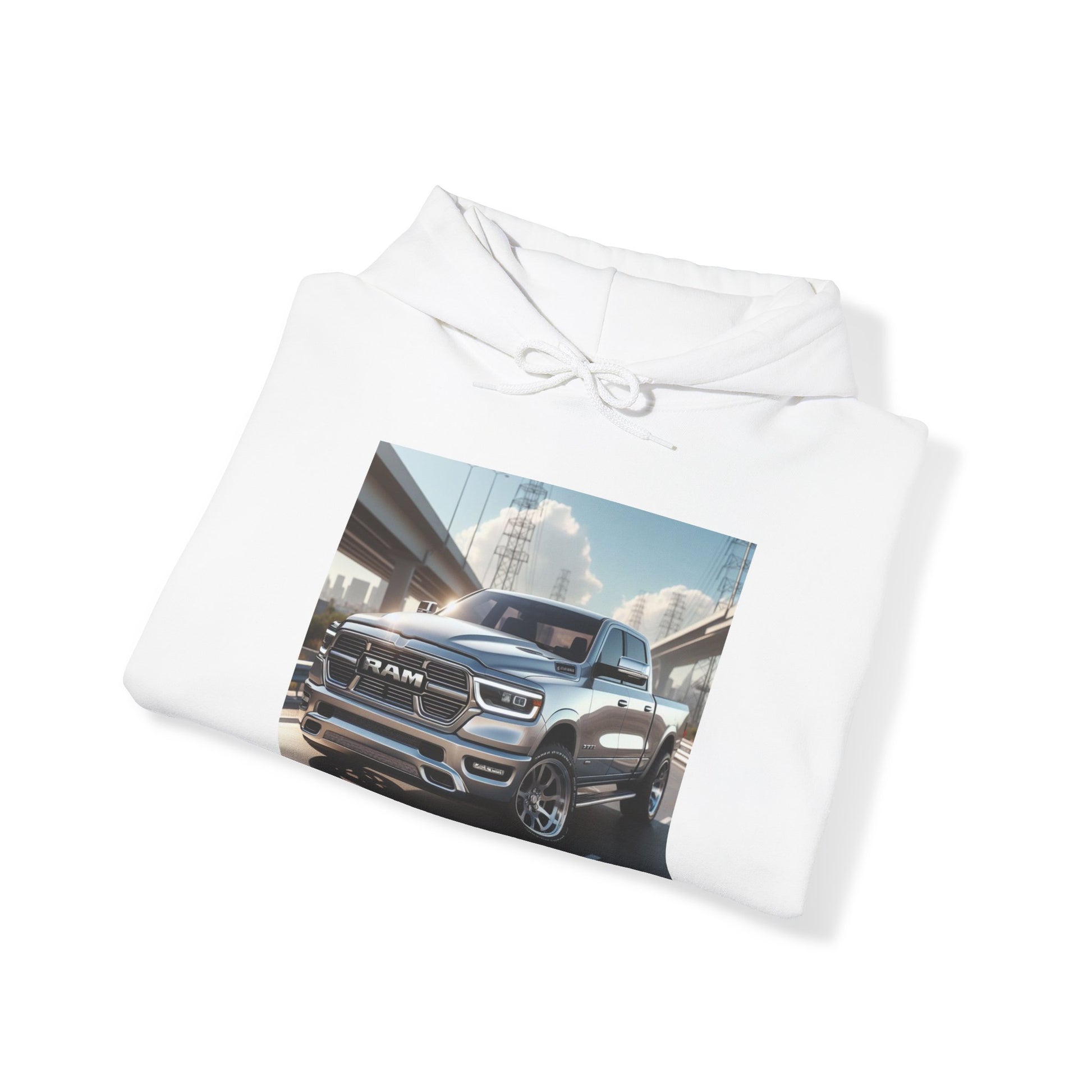 Silver Dodge Ram Hoodie Hoodie Printify