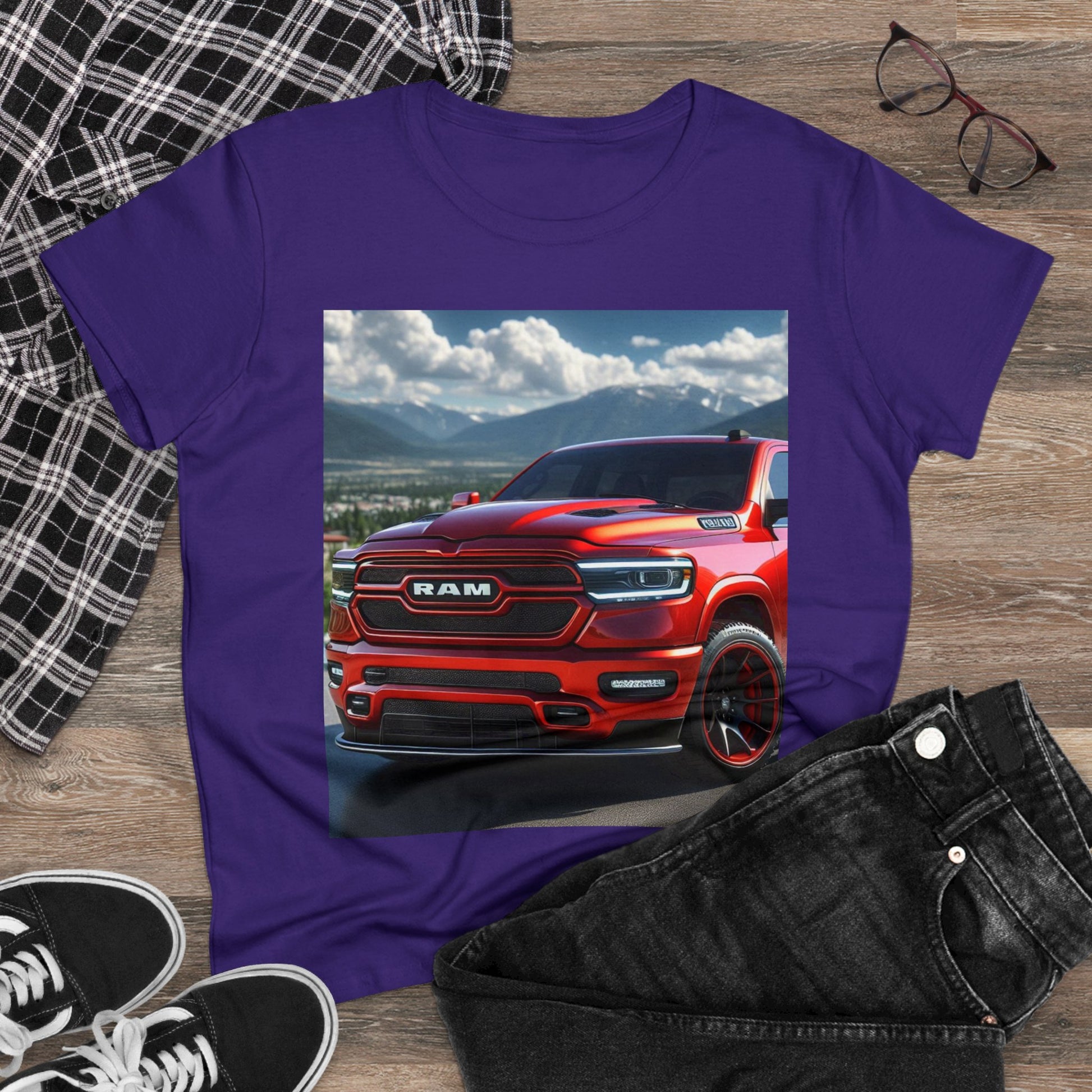 Red Dodge Ram T-Shirrt T-Shirt Printify