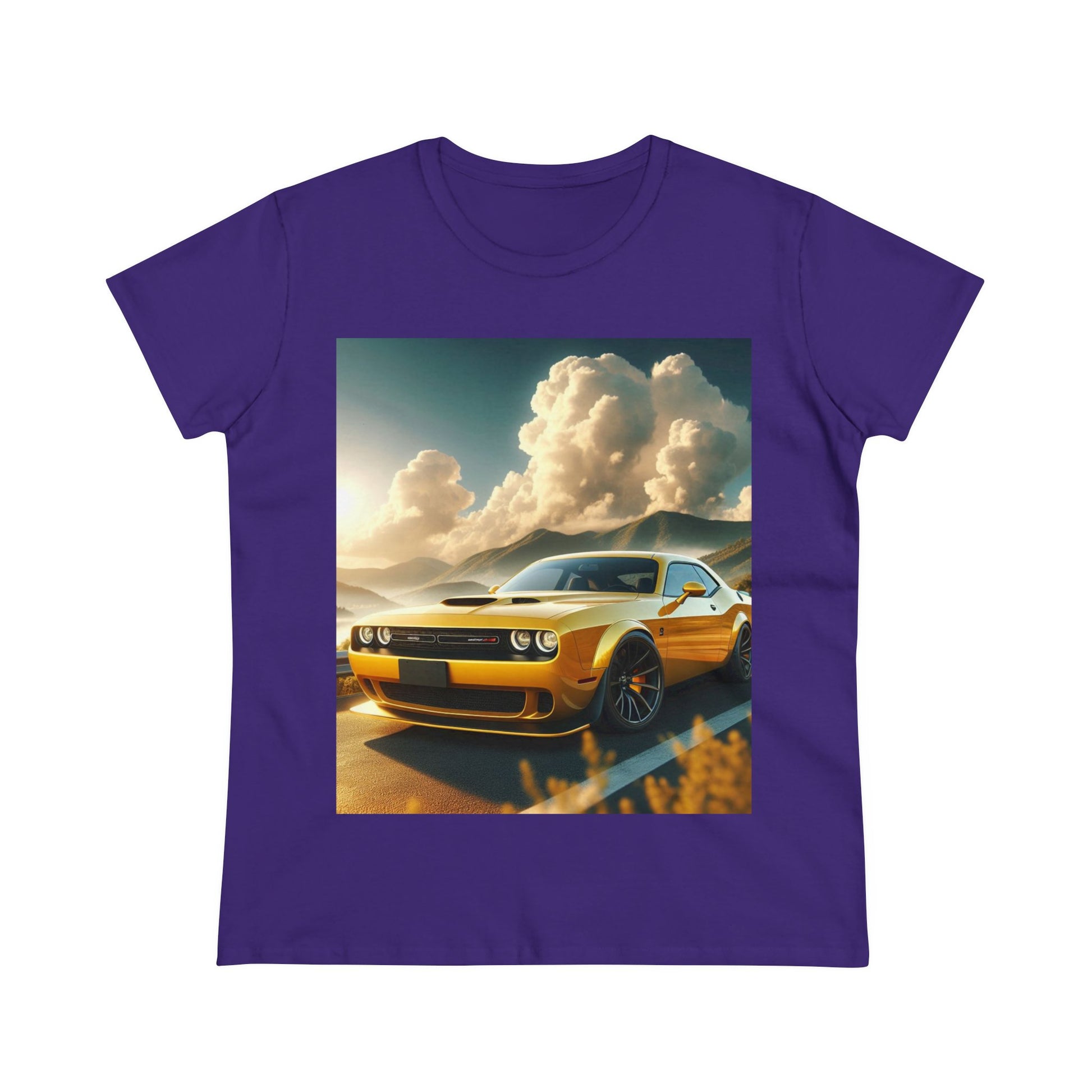 Yellow Challenger T-Shirt T-Shirt Printify Purple S
