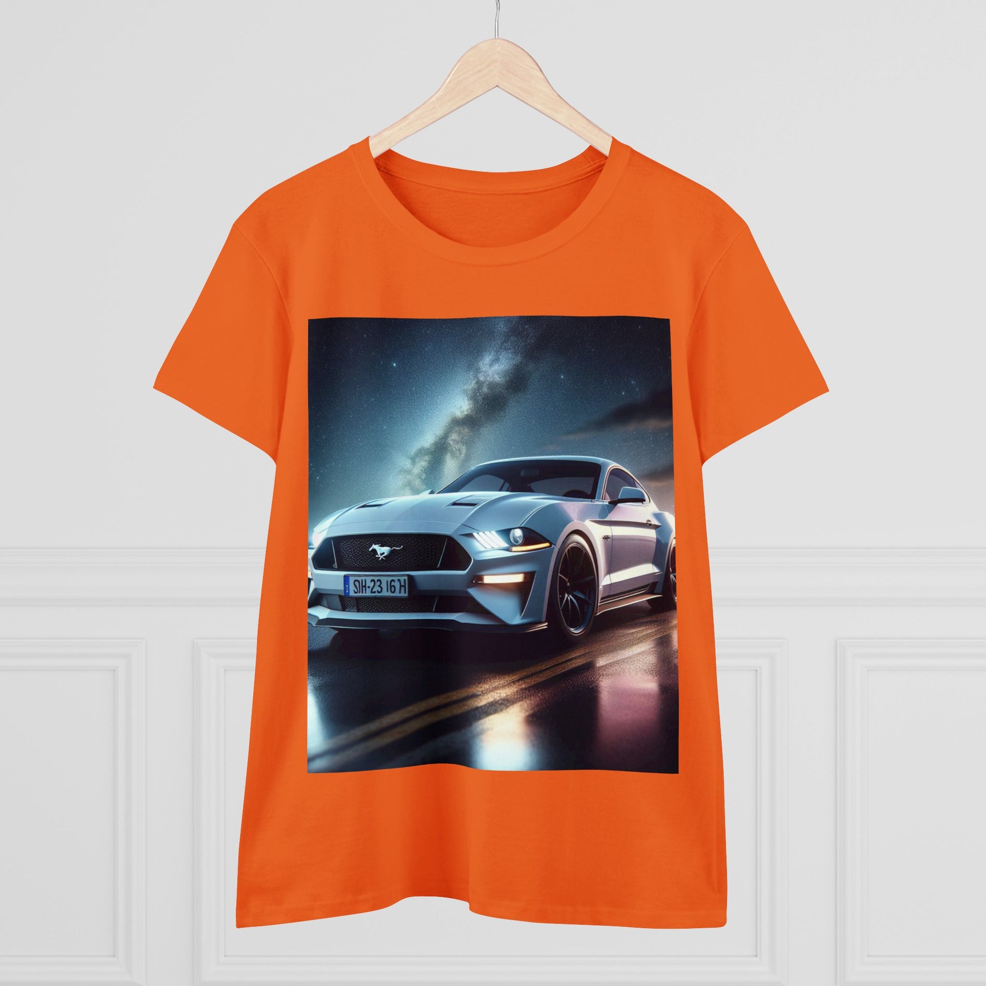 White Mustang T-Shirt T-Shirt Printify