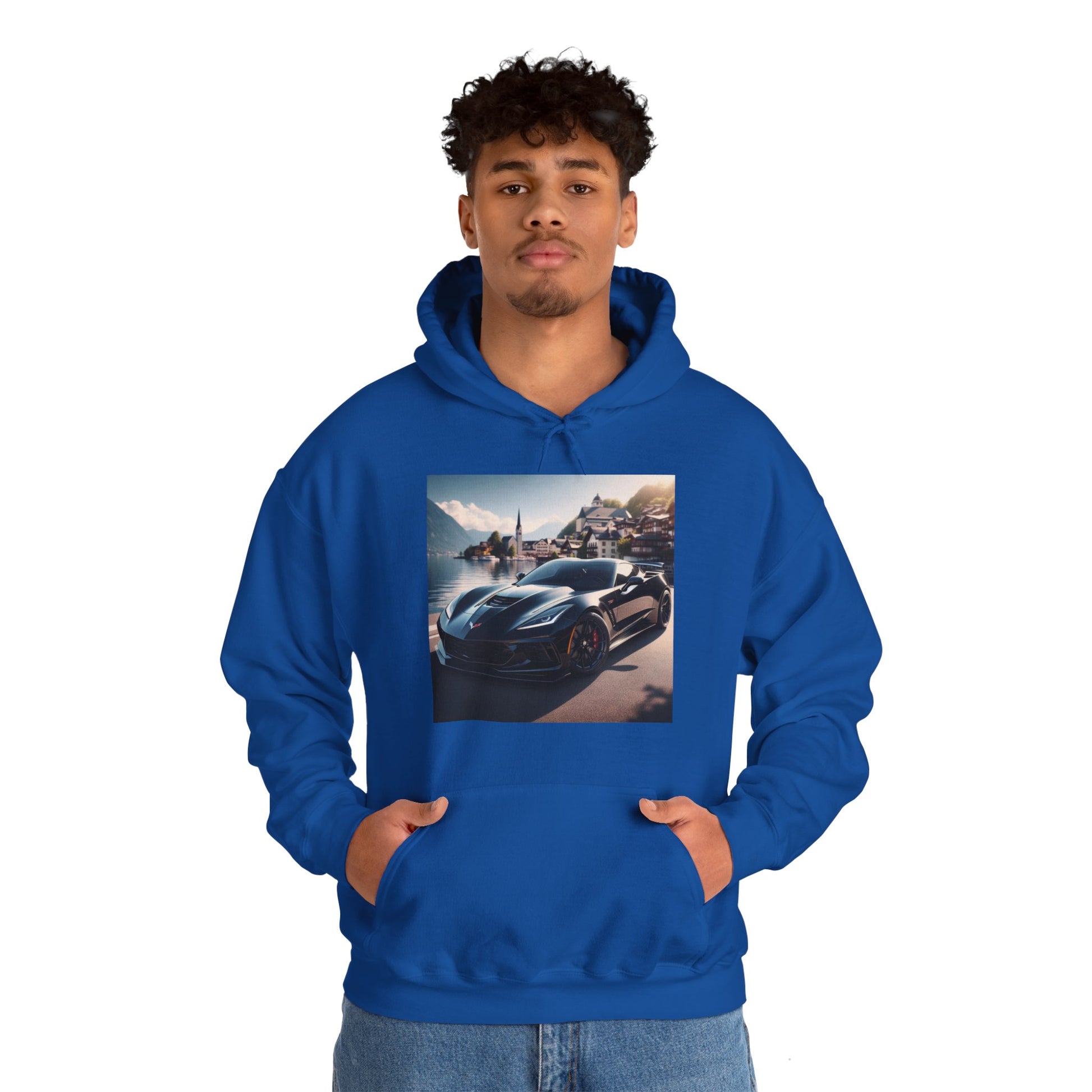 Black Corvette Hoodie Hoodie Printify