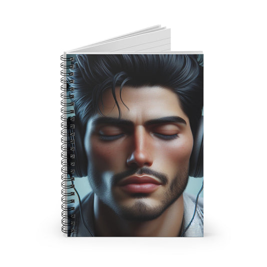 Music Vibes Spiral Notebook Paper products Printify