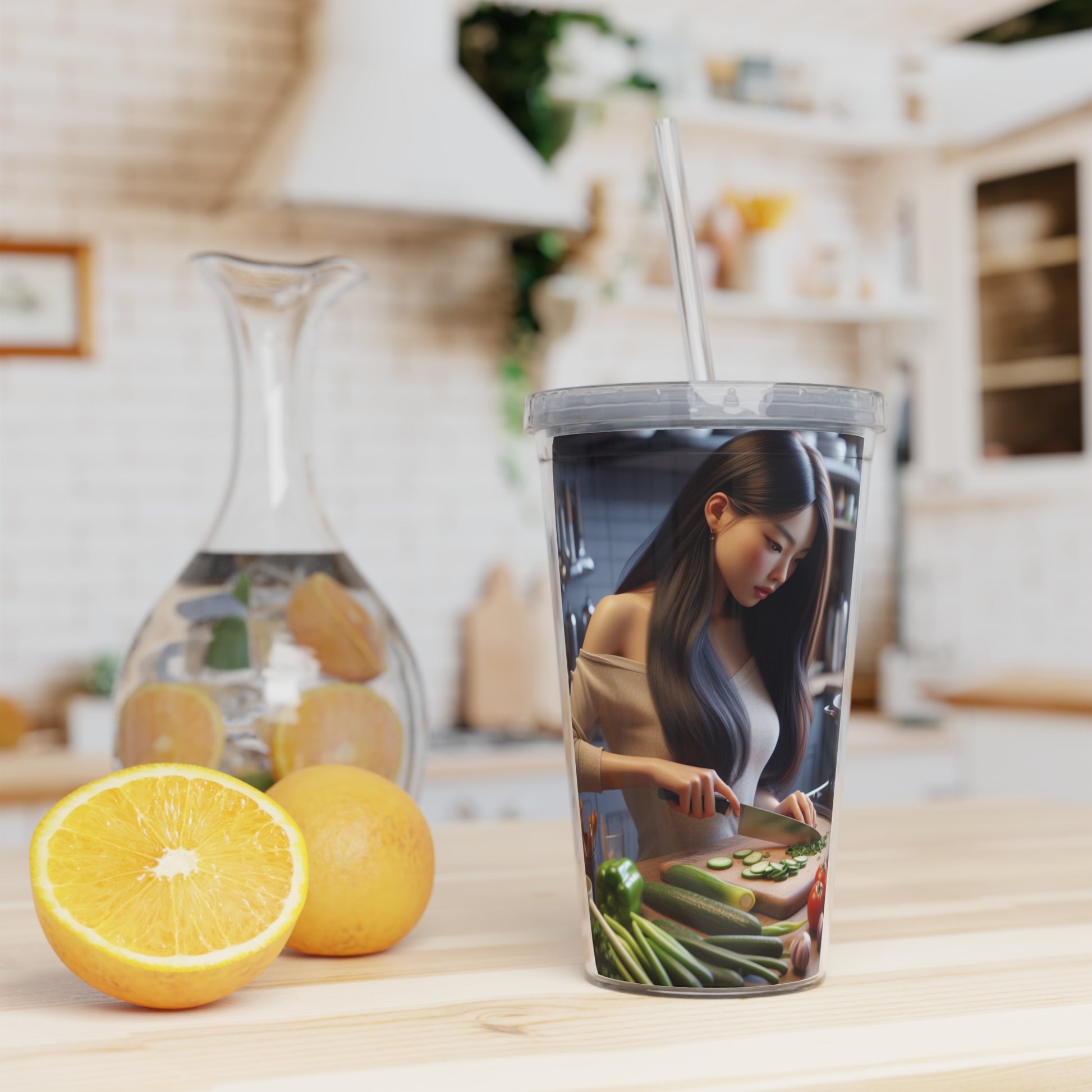 Dinner Time Tumbler with Straw Mug Printify