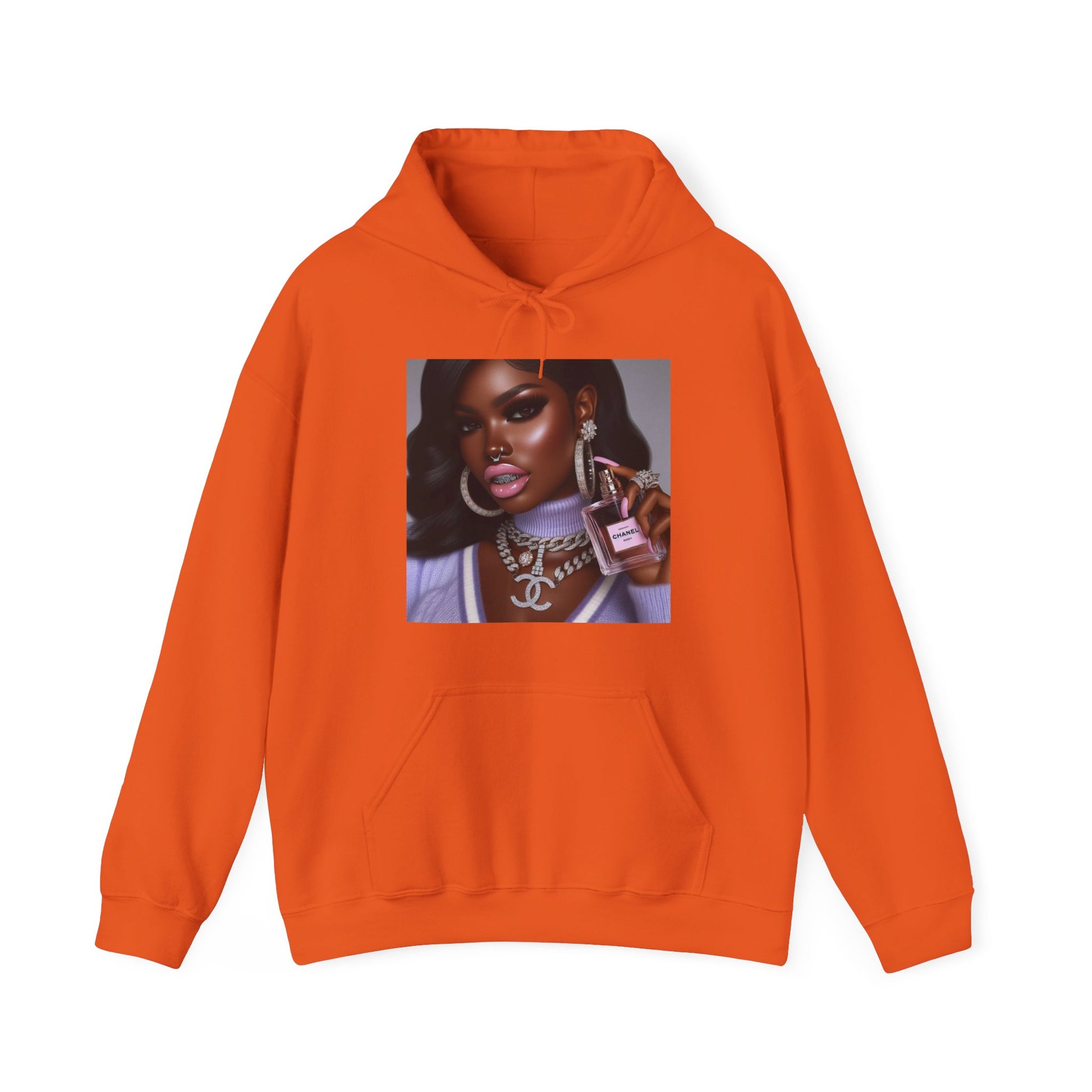 Chanel Please Hoodie Hoodie Printify Orange S