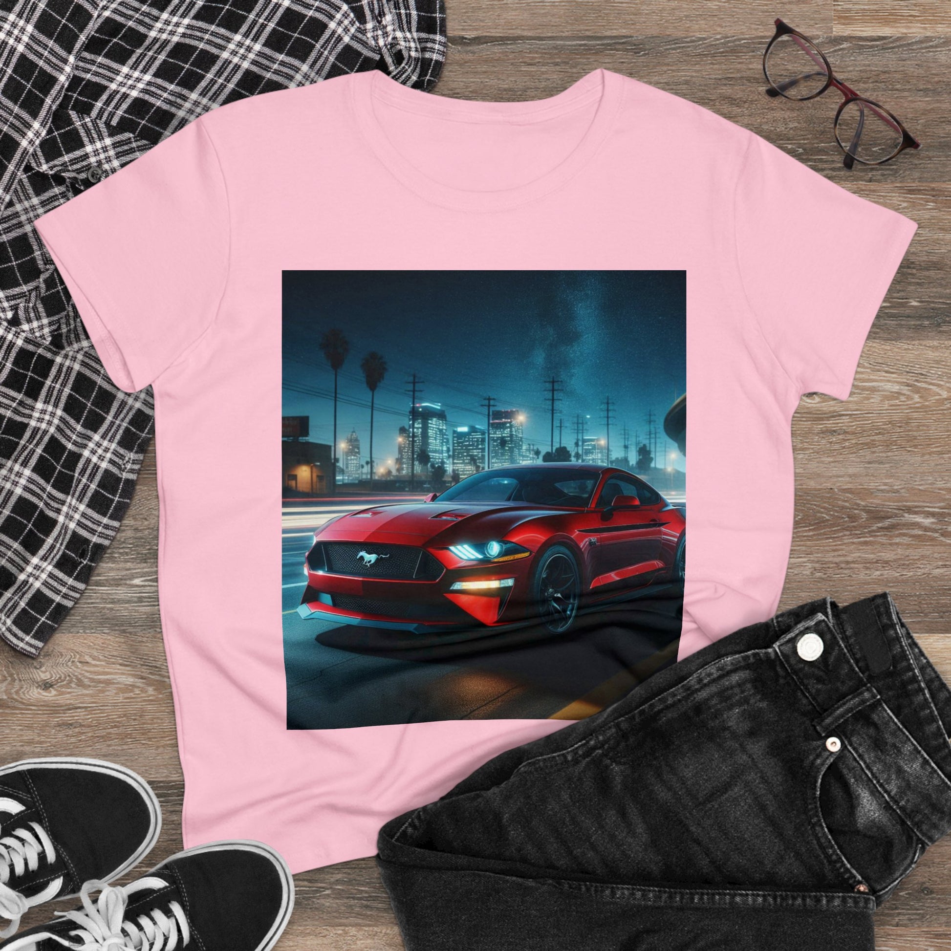 Red Mustang T-Shirt T-Shirt Printify
