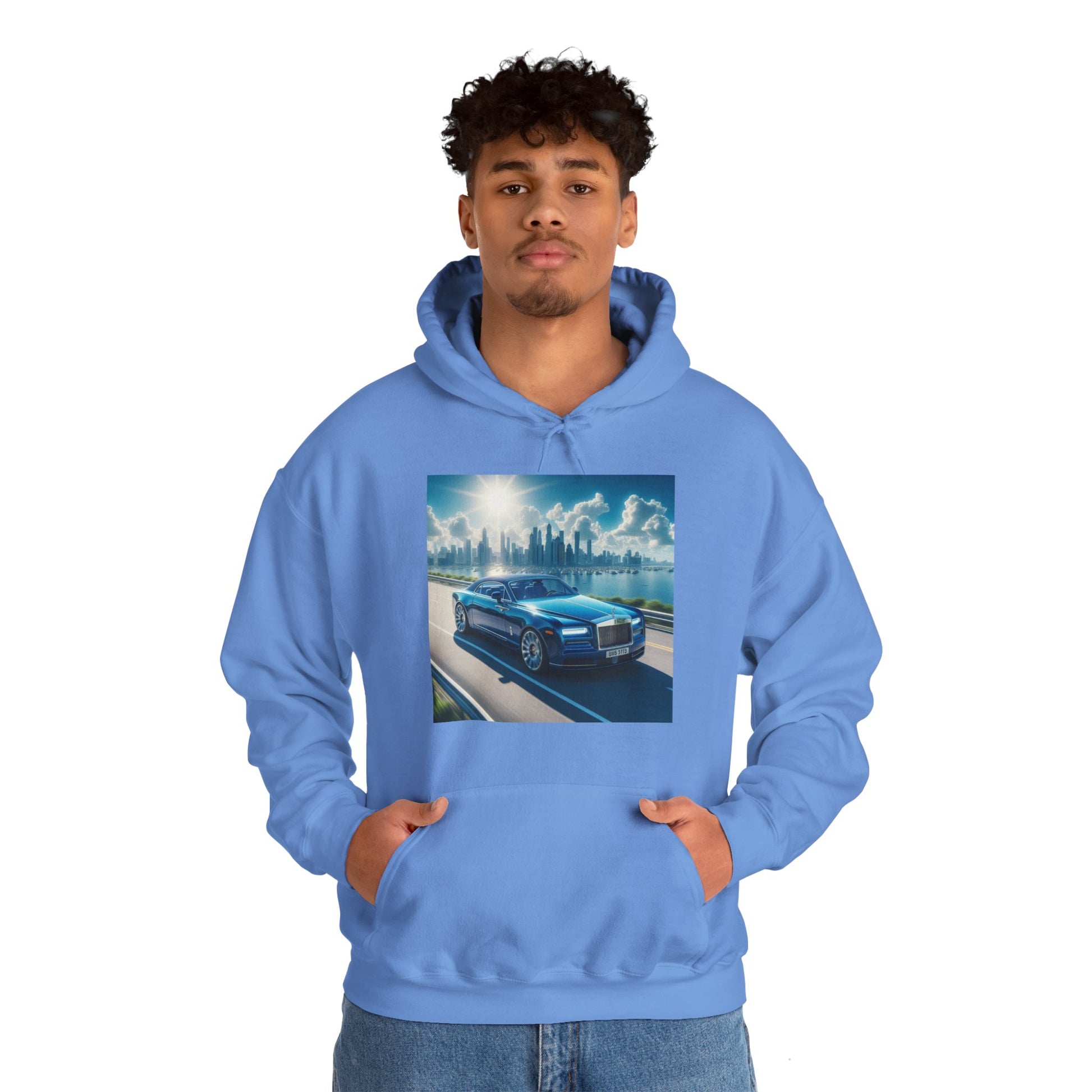 Blue Rolls Royce Hoodie Hoodie Printify