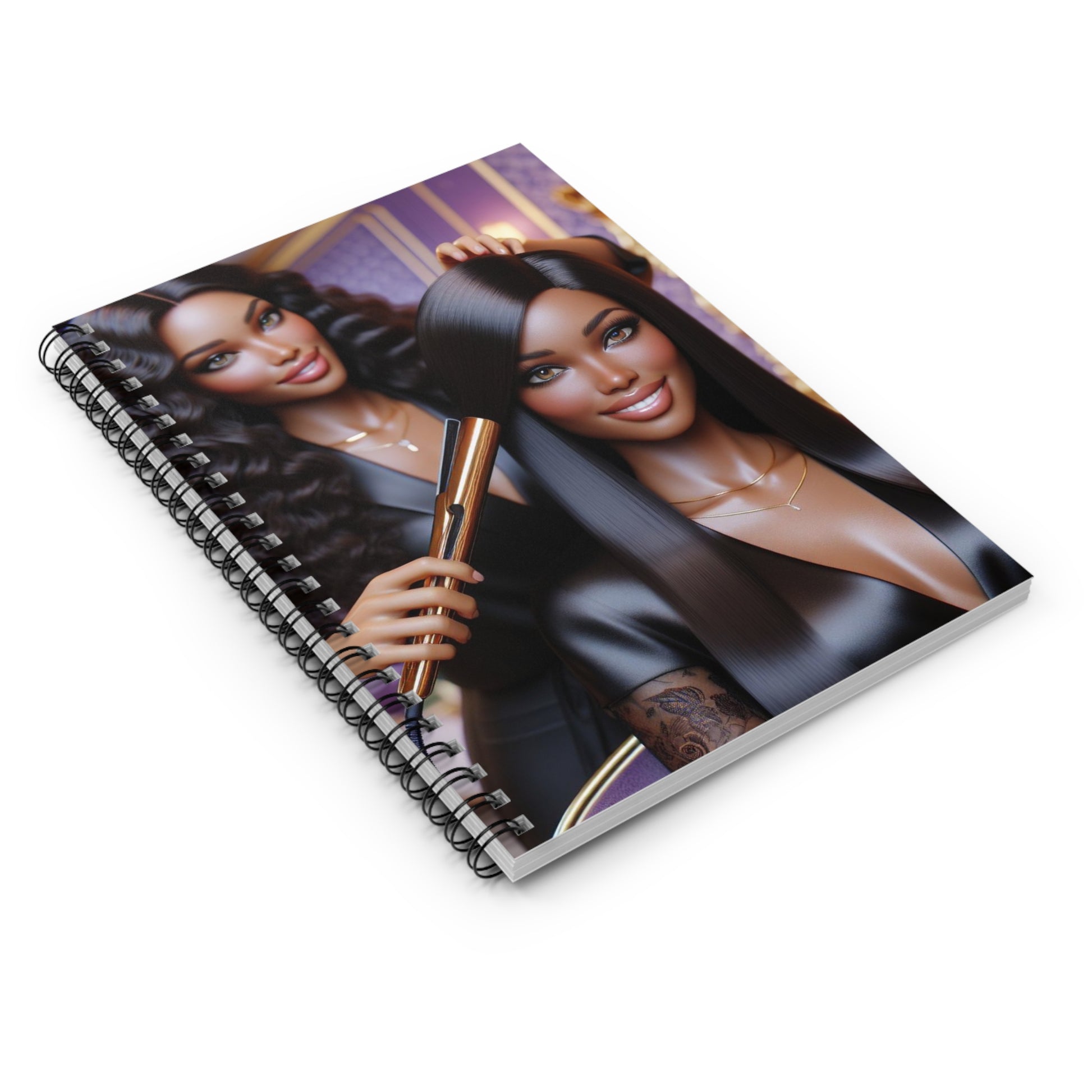 Hair Day Spiral Notebook Paper products Printify